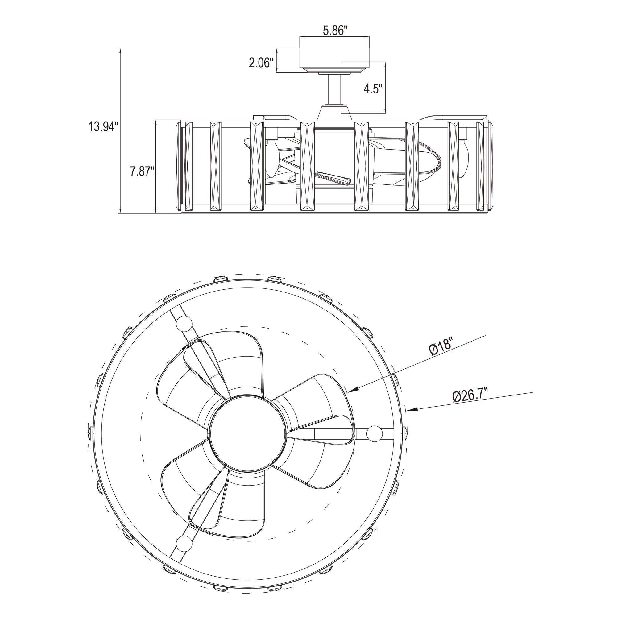 Parrot Uncle F8282110V Ceiling-Fans - View #4