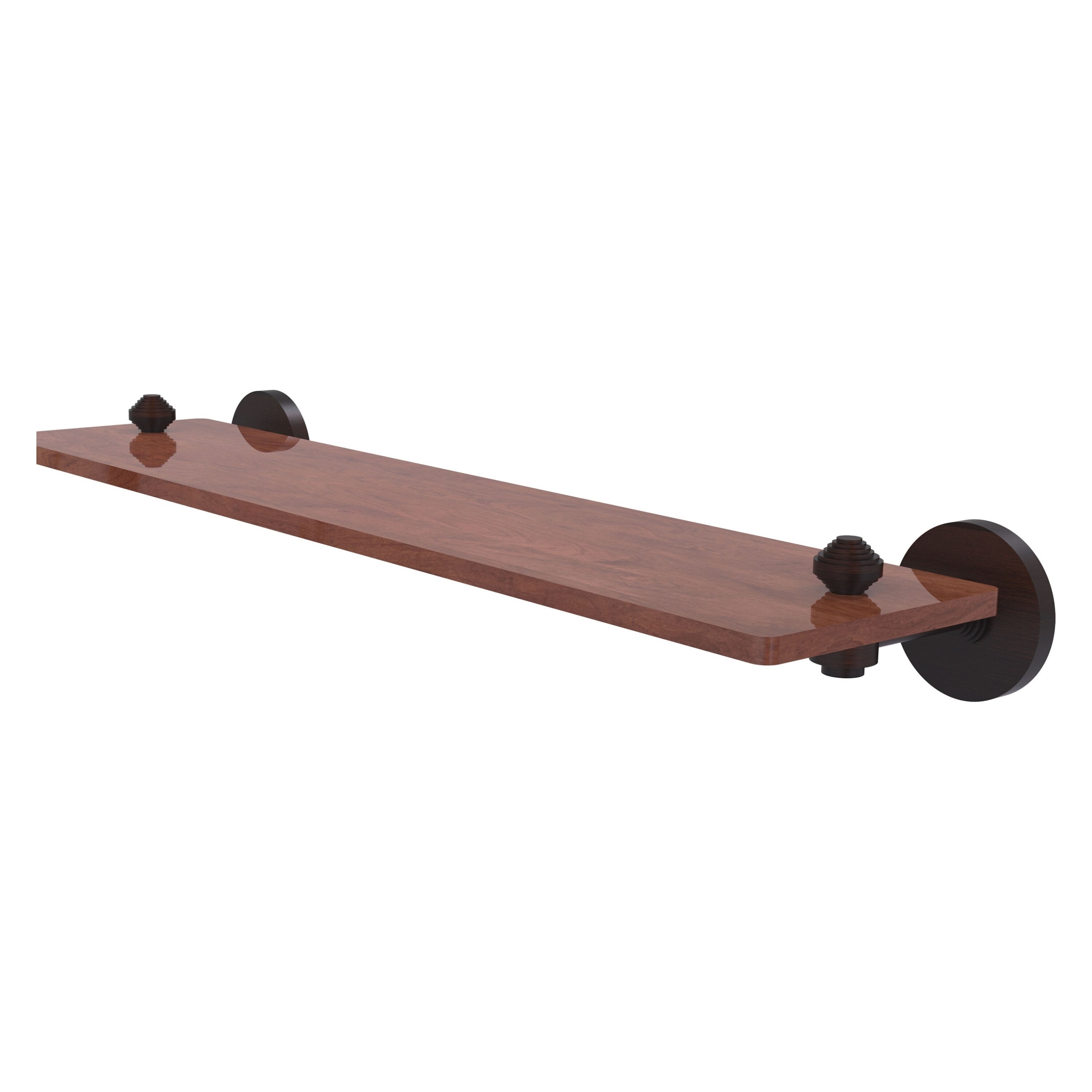 Allied Brass SB-1-22-IRW-VB Southbeach Venetian Bronze 1-Tier Wall Mount Bathroom Shelf (22-in x 2.5-in x 5-in)