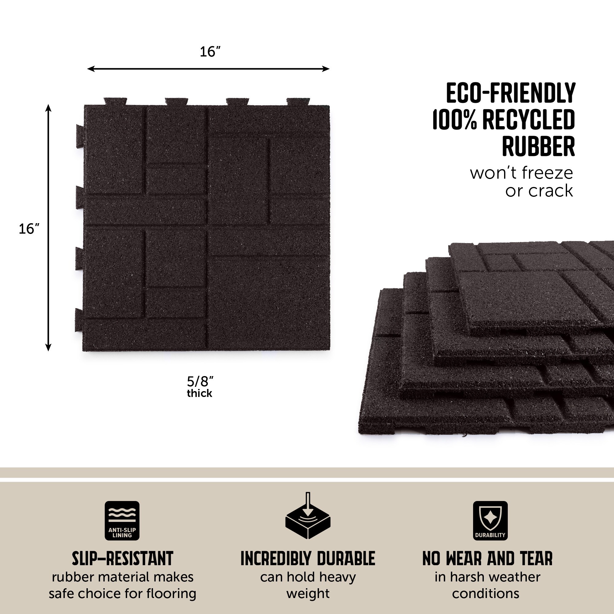 GroundSmart DCPVSQ16ILBN9 Patio-Stone-Pavers - View #3