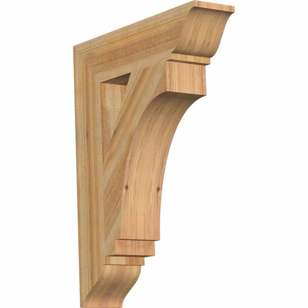 Ekena Millwork BKT06X26X34IMP01RWR Imperial traditional rough sawn 6-in x 26-in x 34-in Western red cedar Brown Wood Standard bracket