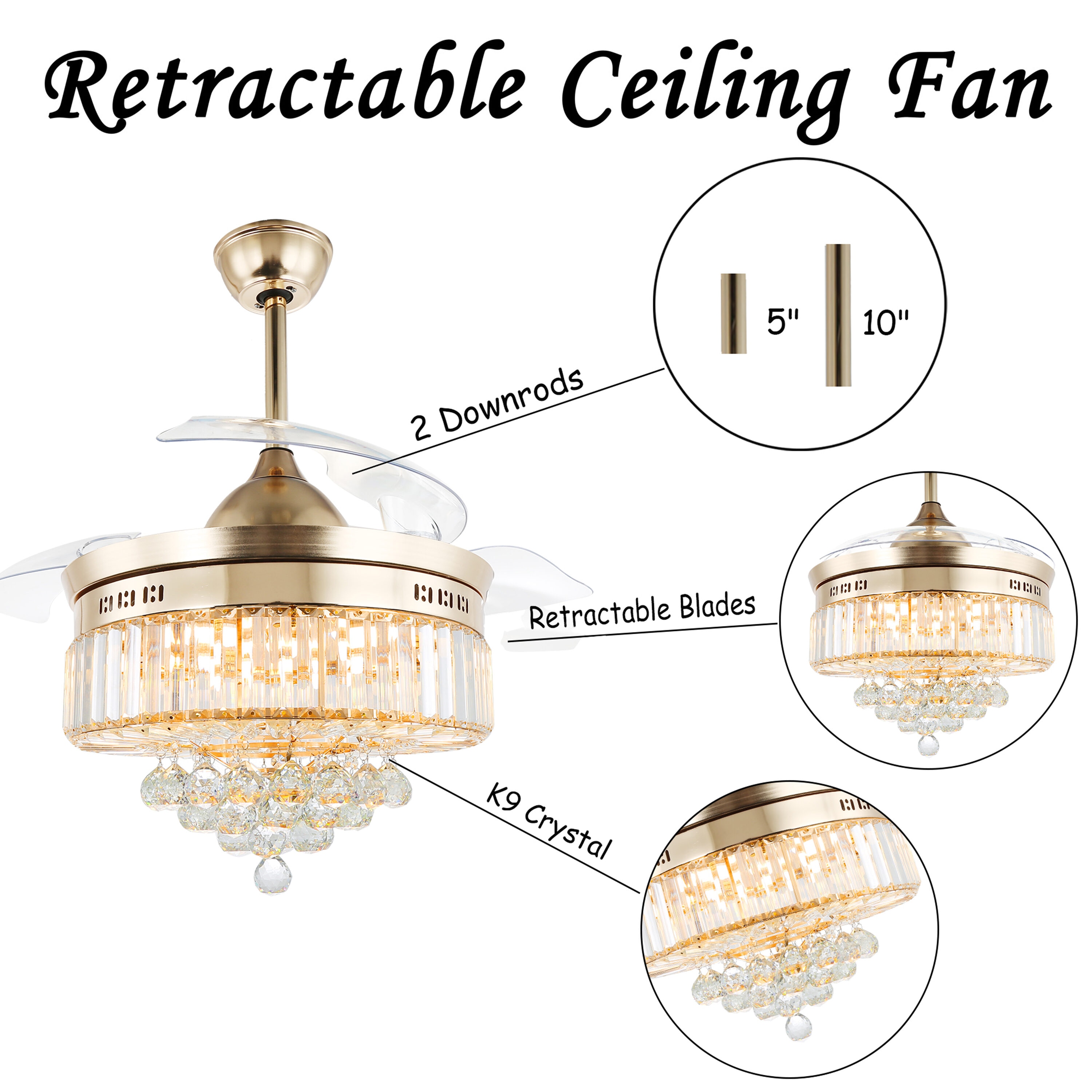 Oaks Decor BD4208-G Ceiling-Fans - View #3