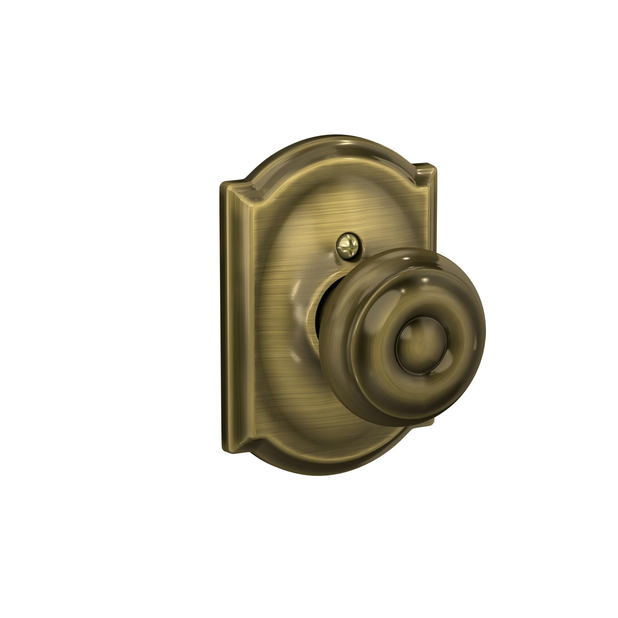 Schlage  F170GEO609CAM F170 GEO 609 CAM Camelot Collection Georgian Decorative Trim Knob Antique Brass
