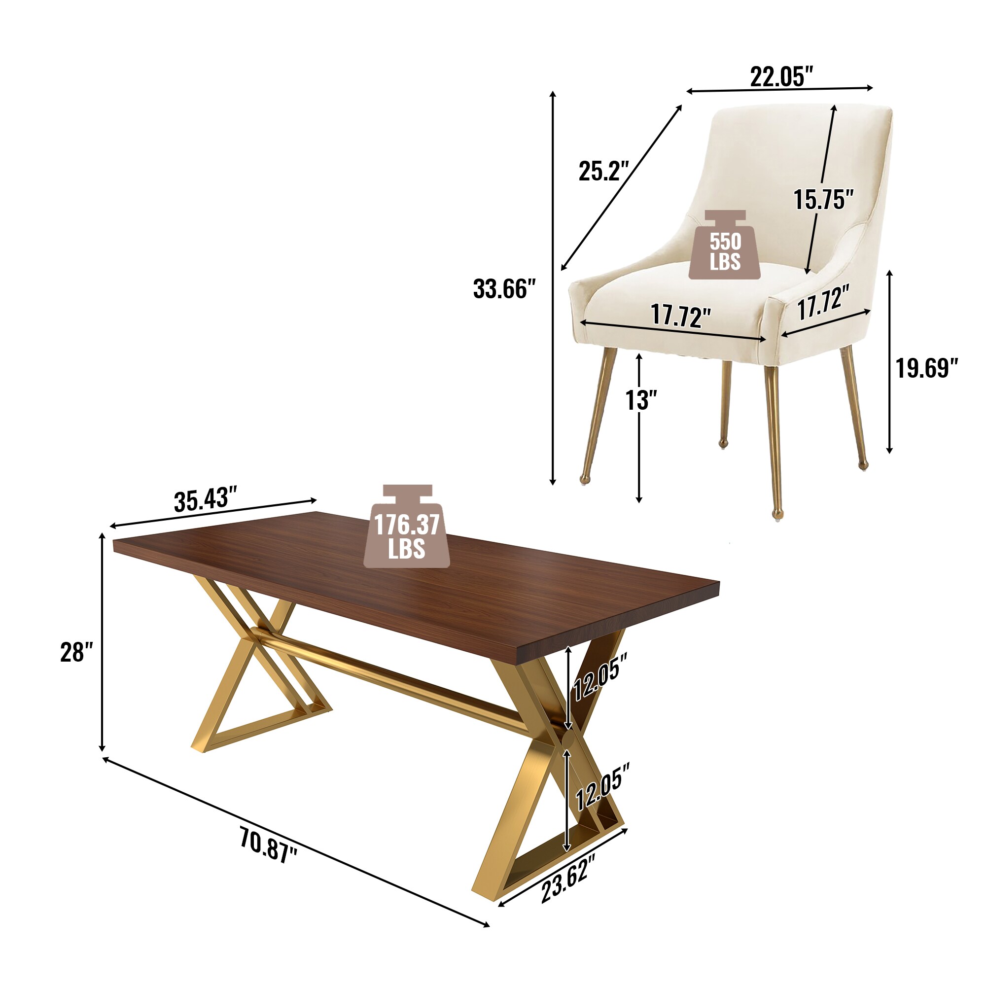 Clihome CL-HTM700BEIGE Dining-Sets - View #4