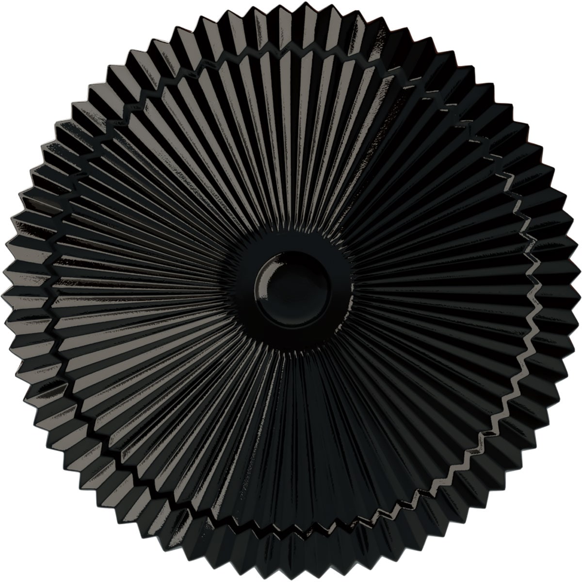 Ekena Millwork CM24SHBPS Shakuras 24-in W x 24-in L Painted Black Pearl Polyurethane Whole Ceiling Medallion