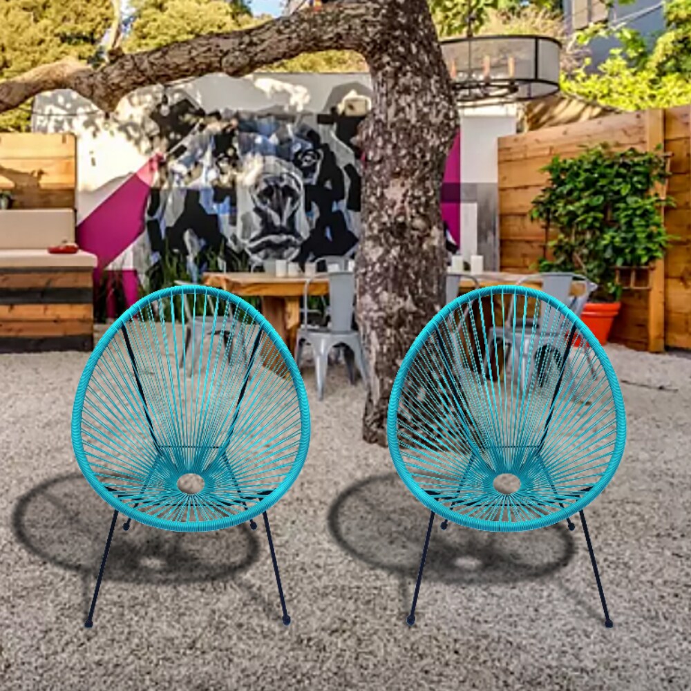 HIGHLANDERHOME BLUEACAPULCO1CHAIR Patio-Chairs - View #9
