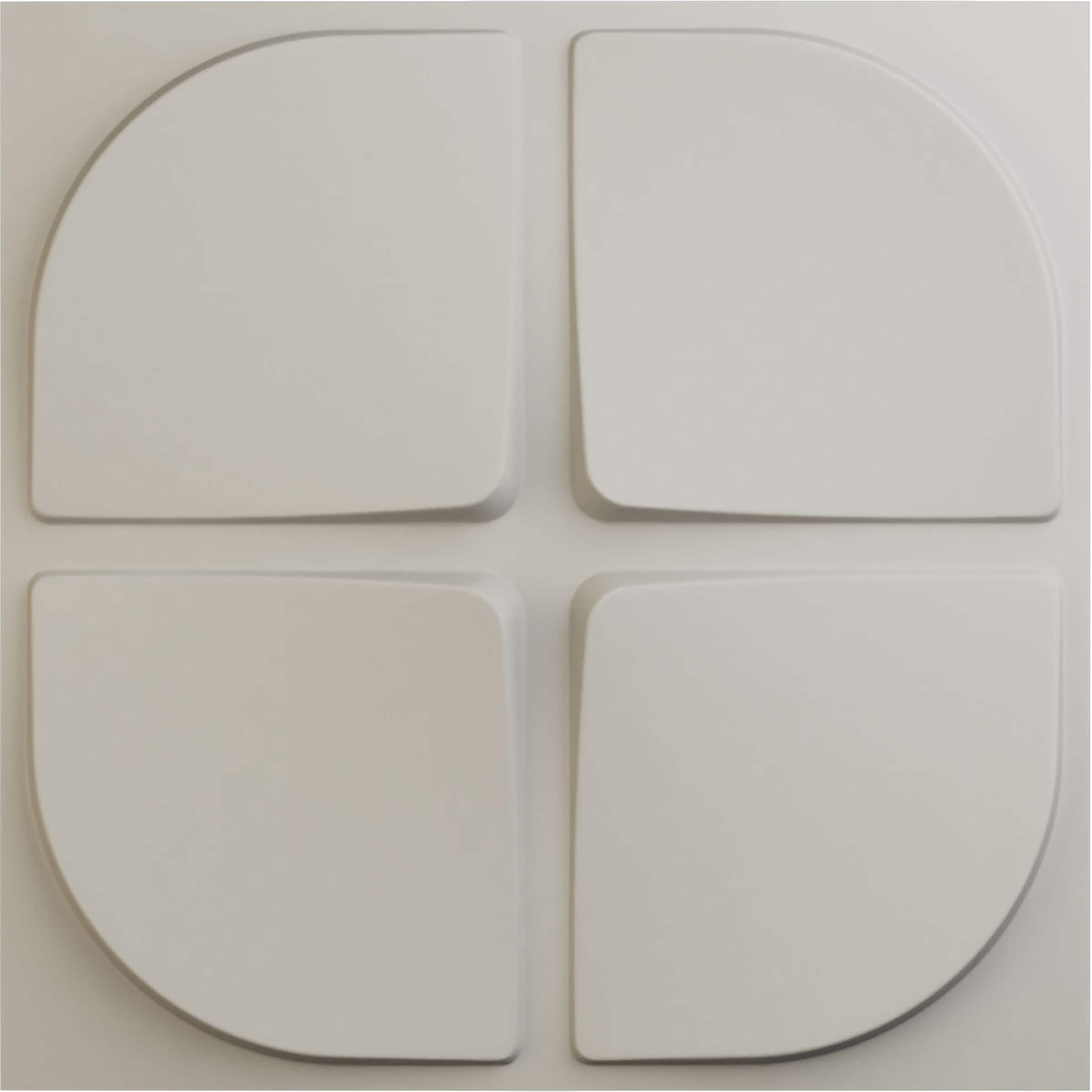 Ekena Millwork WP20X20FRGBW-CASE-12 19-5/8-in x 19-5/8-in Embossed Paintable/Stainable White PVC Wall Panel ( 12 -Pack, Covers 32.04-sq ft )
