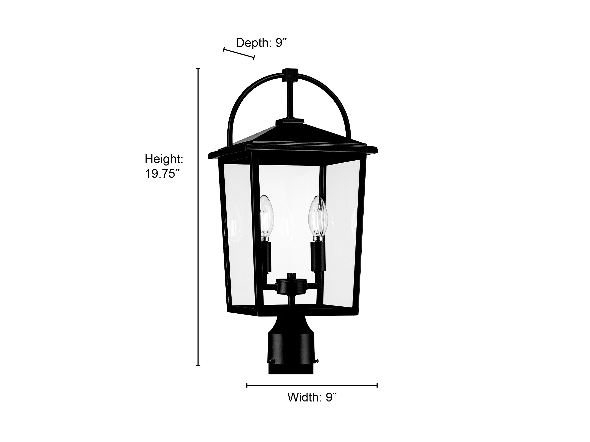 Millennium Lighting 66302-PBK Post-Lights - View #4