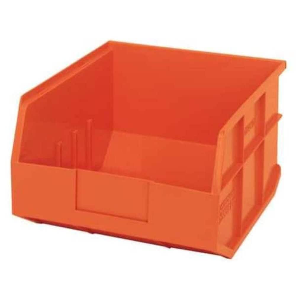 Quantum Storage Systems Shelf Storage Bin Polypropylene Orange 7 in H 11 in W 12 in L