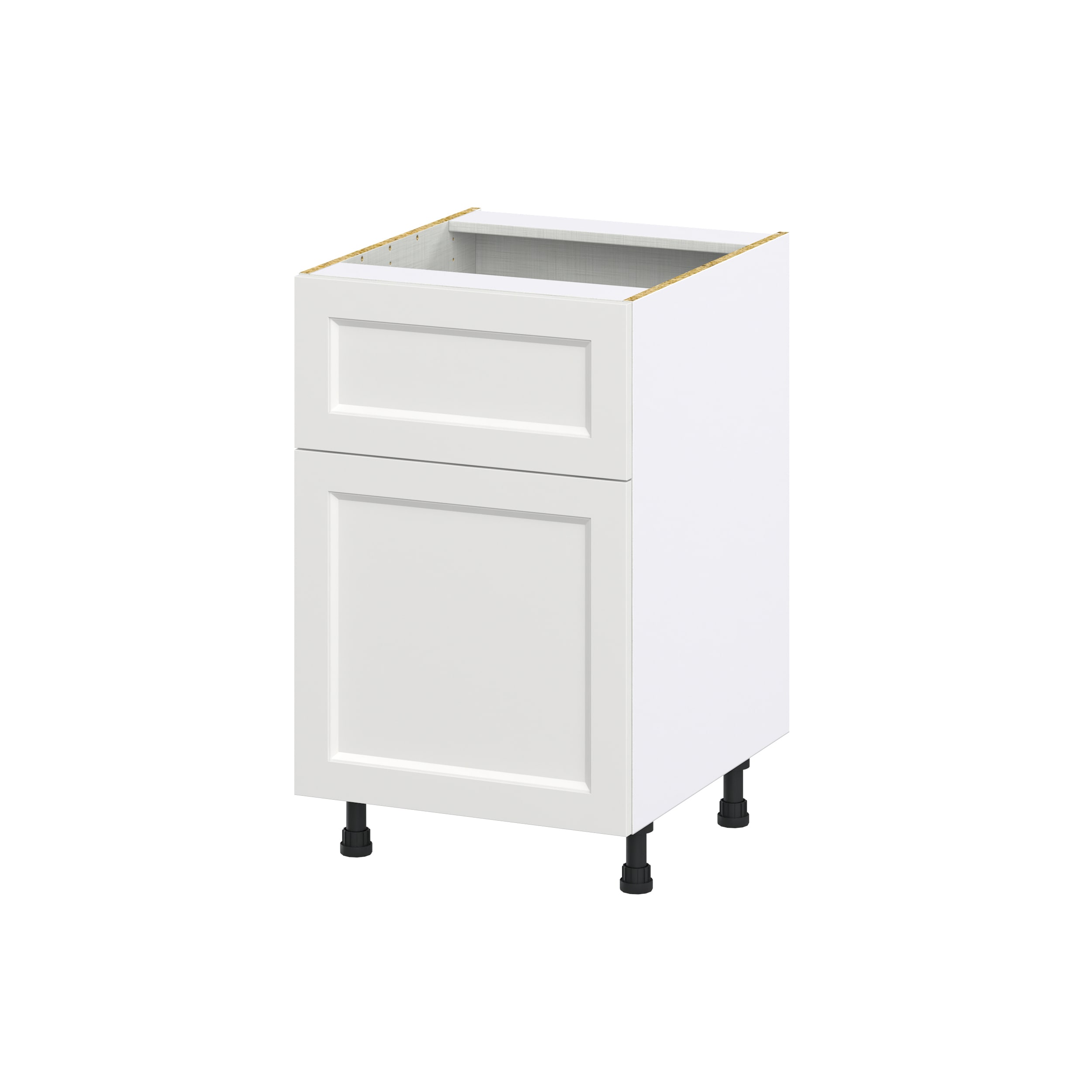 Hugo&Borg Riviera 21-in W x 34.5-in H x 25-in D Bright White 1-Drawer Base Fully Assembled Cabinet (Recessed Panel Shaker Style)