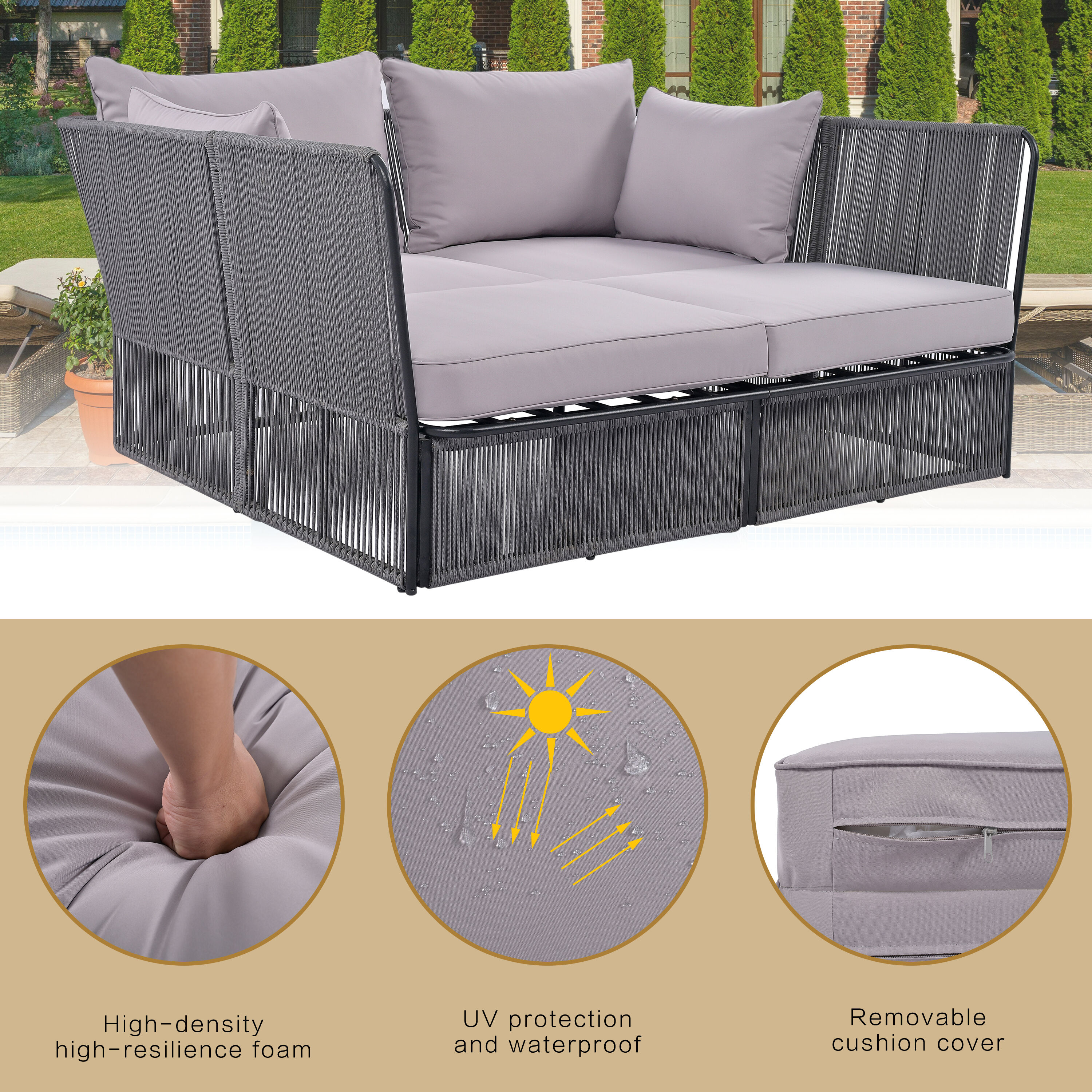 Bayfeve BFTM-2E-PCS Patio-Sofas-Daybeds - View #7