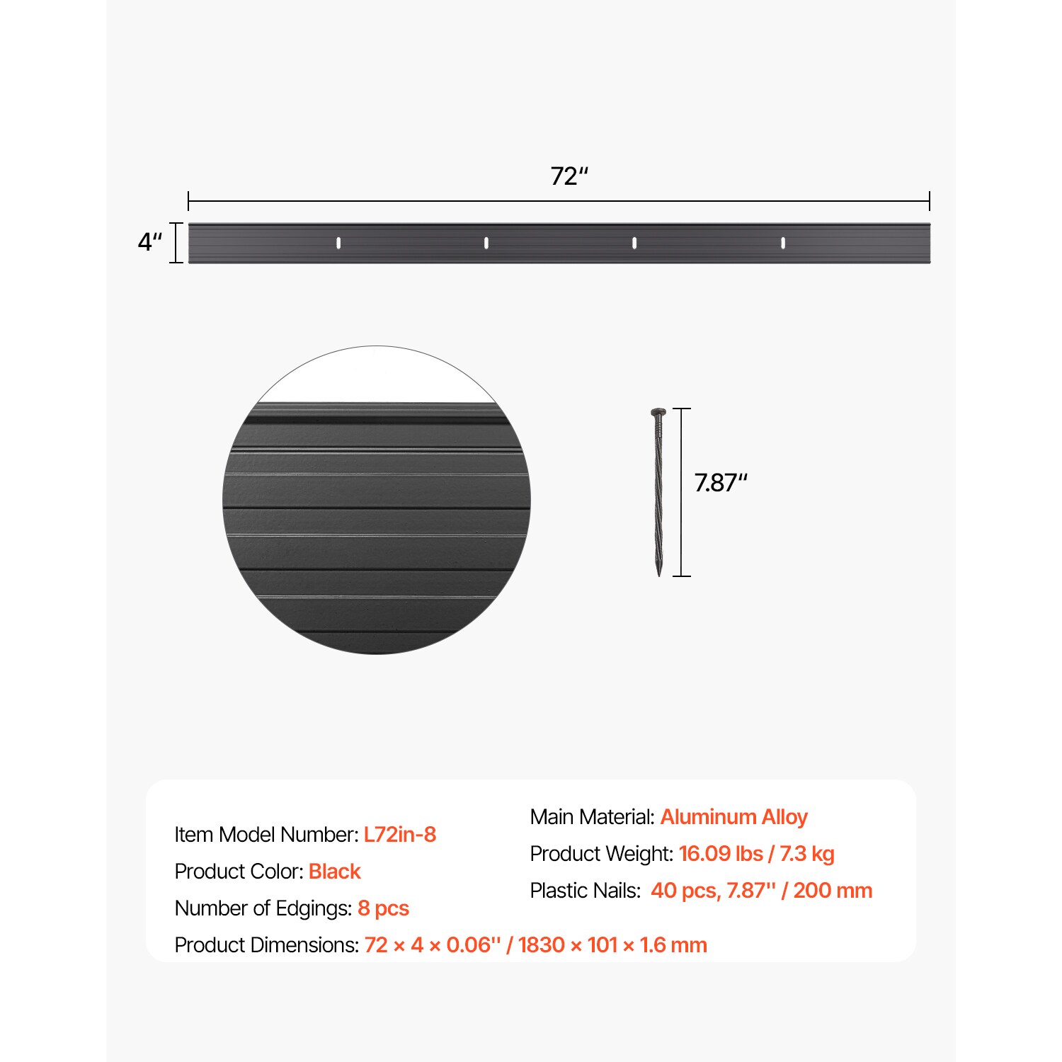 VEVOR SCLZJSPZ8PCS06952V0 edging - View #7