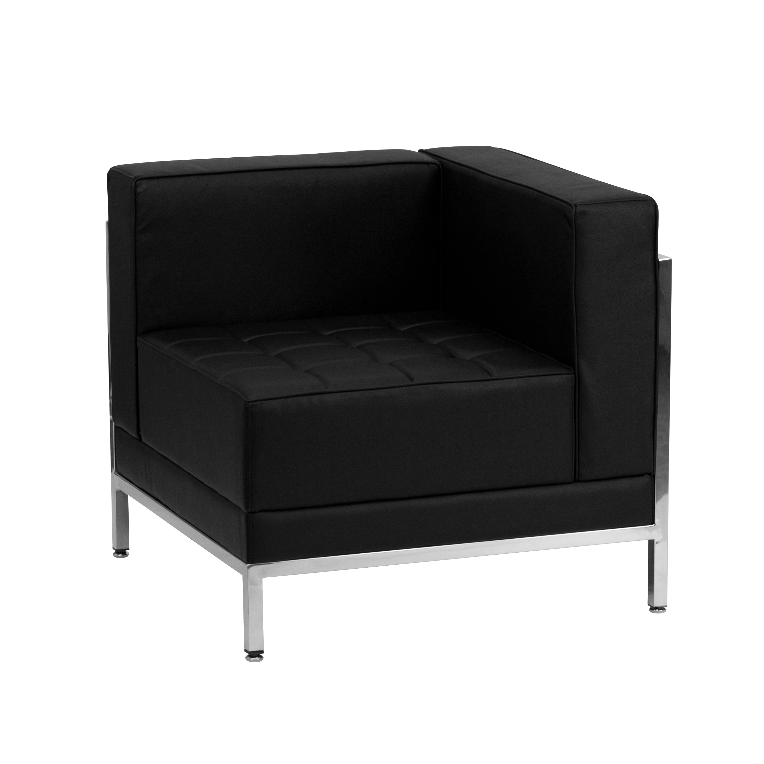 Flash Furniture 847254017589 HERCULES Imagination Series Modern Black Faux leather Accent Chair