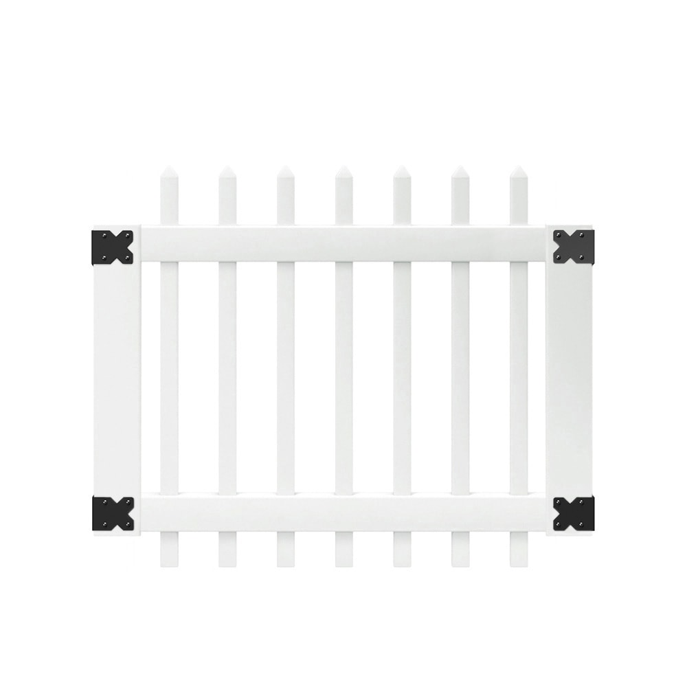 Outdoor Essentials PicketLock 3-ft H x 3.5-ft W White Vinyl Stockade Fence Gate Kit (Unassembled)