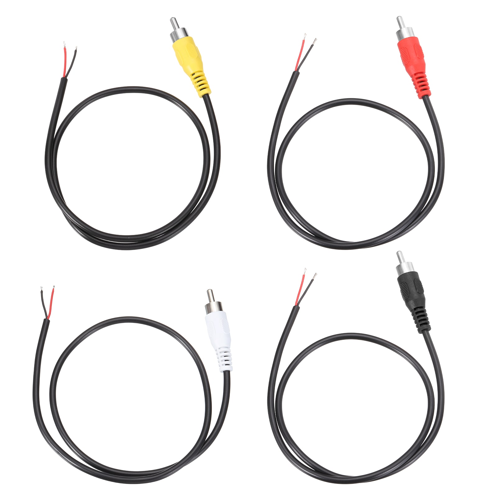Unique Bargains 1.6FT RCA to Bare Wire Speaker Cable 22AWG Replacement ...