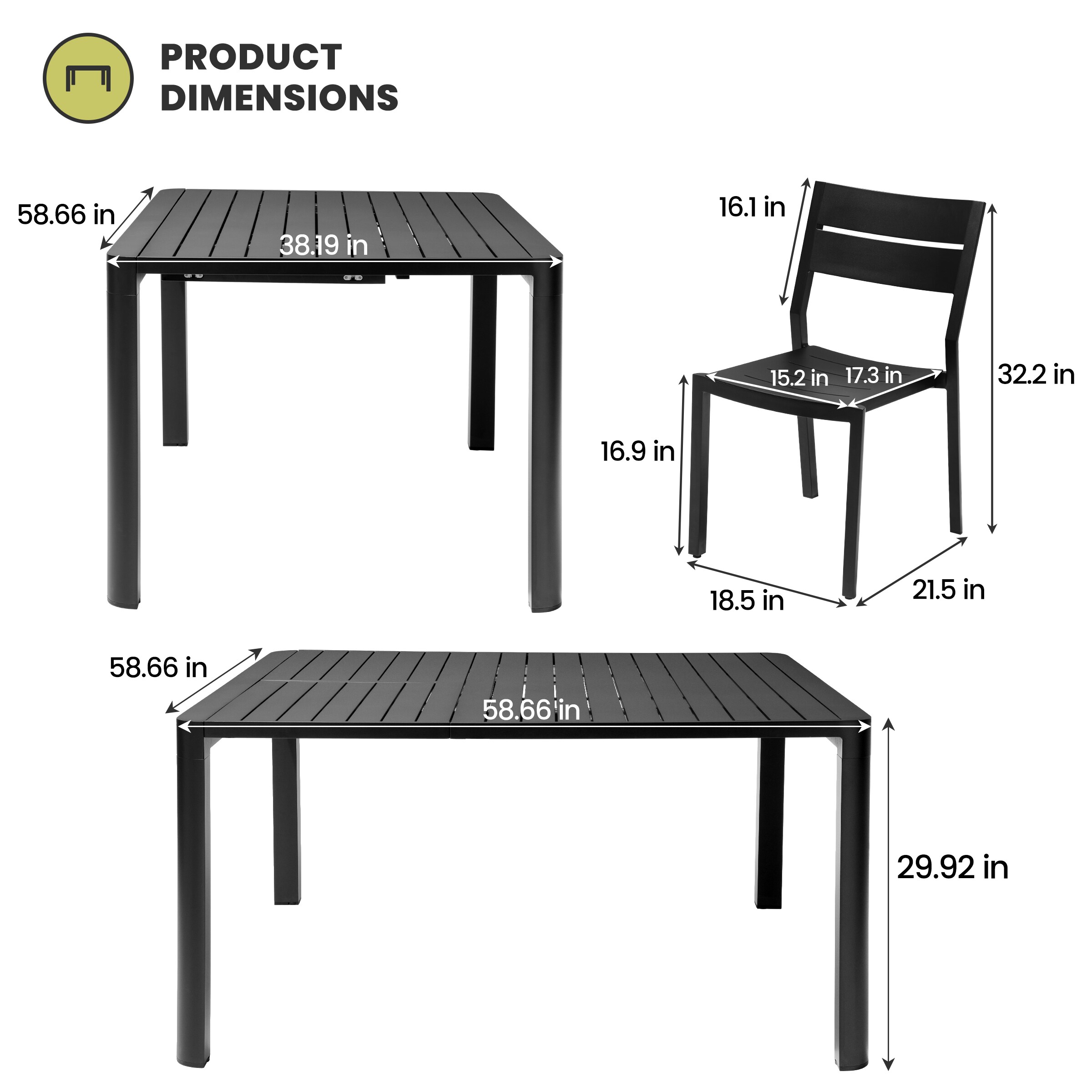 Crestlive Products CL-DC5042GRY-9 Patio-Dining-Sets - View #3