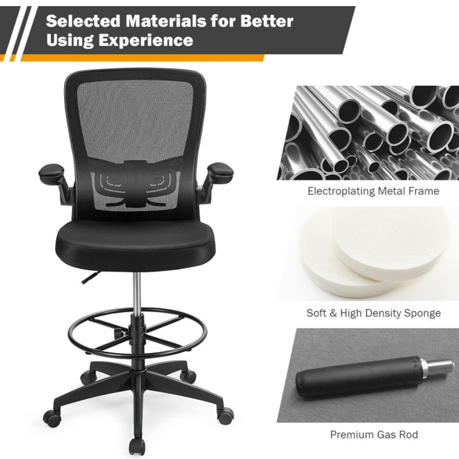 GZMR WF01-LS-029-BKBL Office-Chairs - View #6