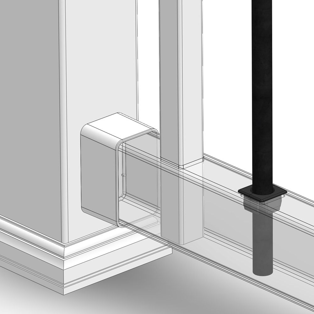 Fiberon 7-in x 8-in Homeselect Black PVC Baluster Connector at Lowes.com