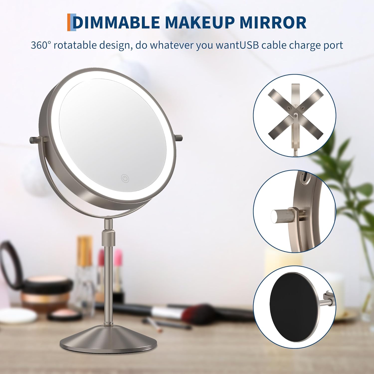 Qeetex DHZ-PBC-3336G4GH Makeup-Mirrors - View #6