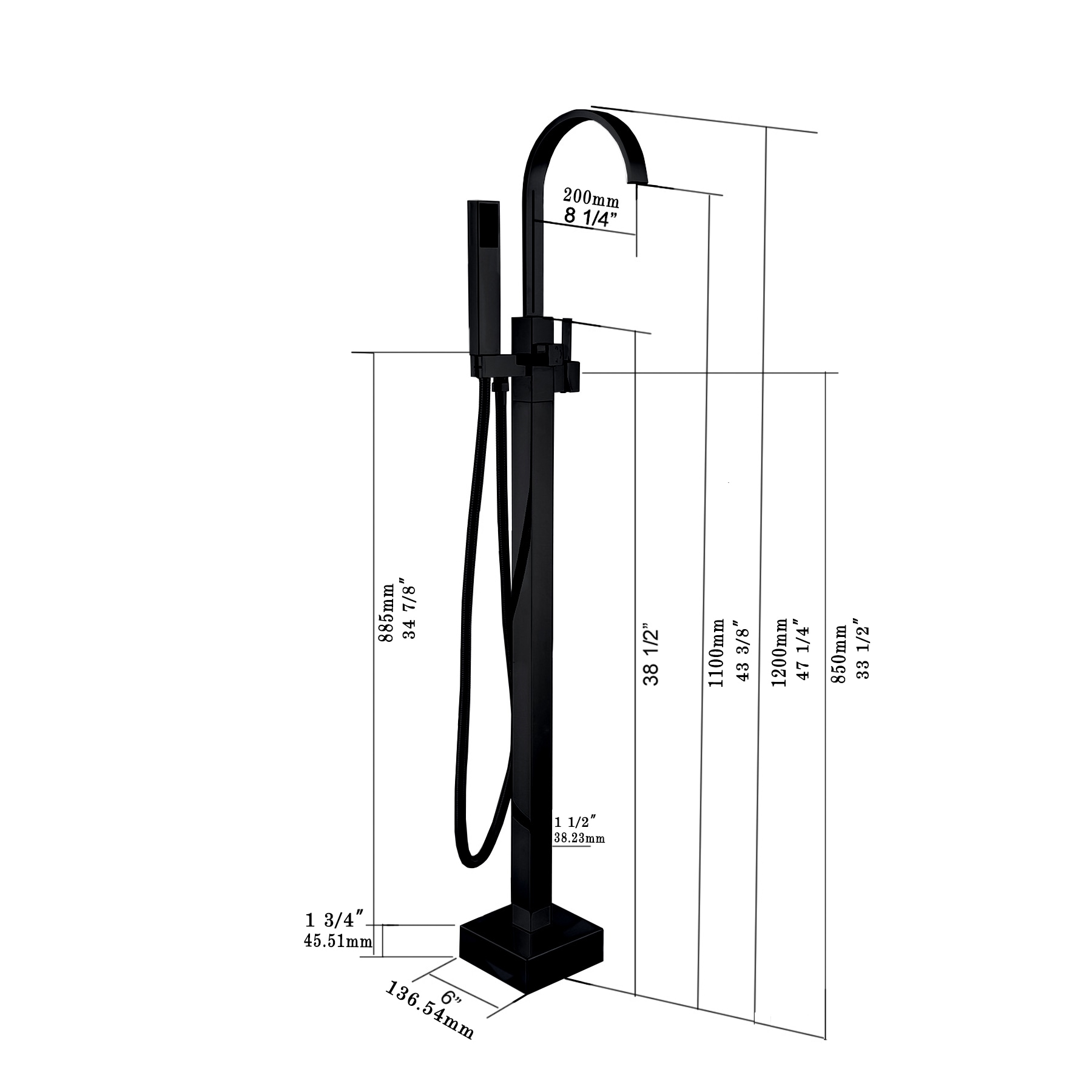 Maincraft HHK016MB Roman-Tub-Faucets - View #4