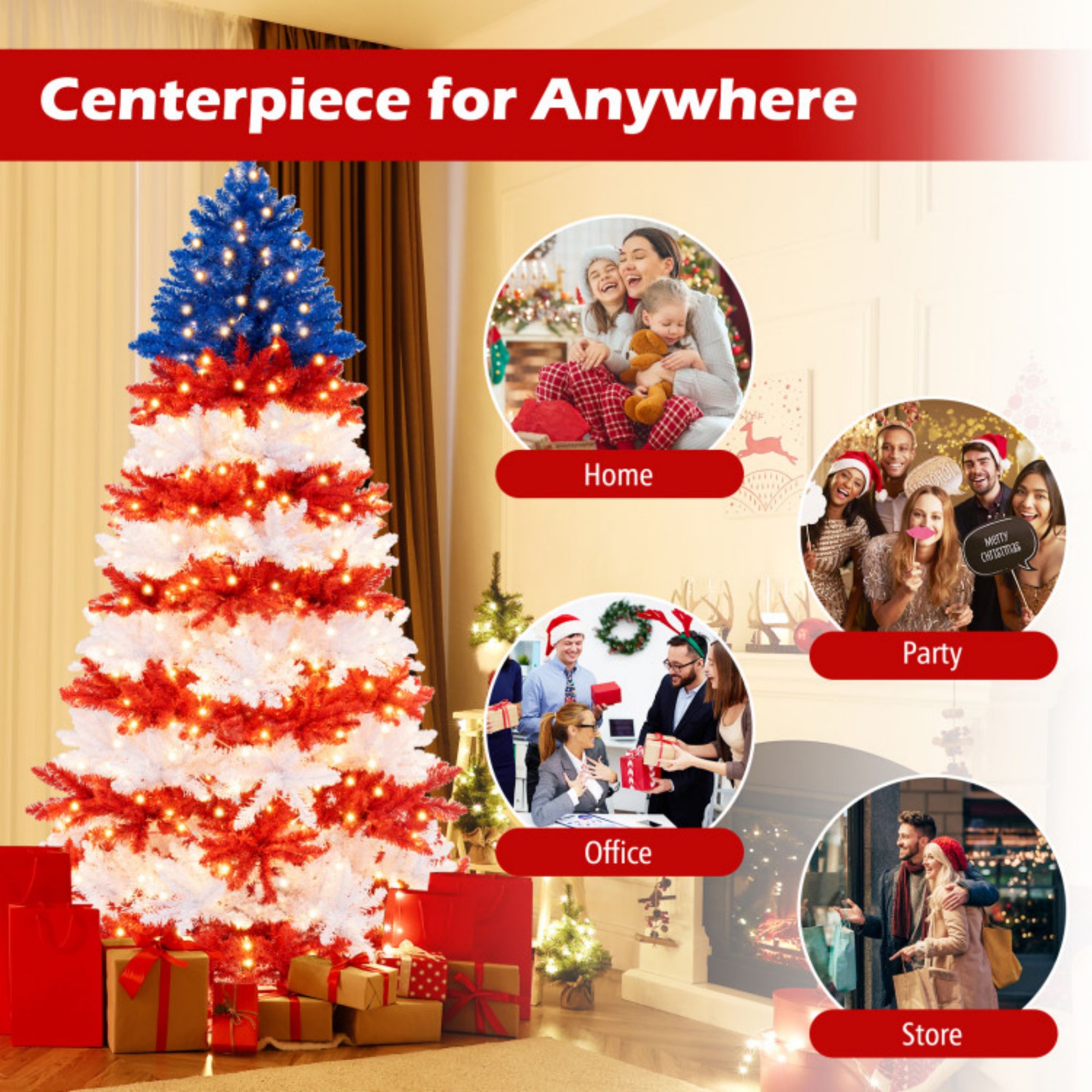 WELLFOR YA799975GN Artificial-Christmas-Trees - View #7