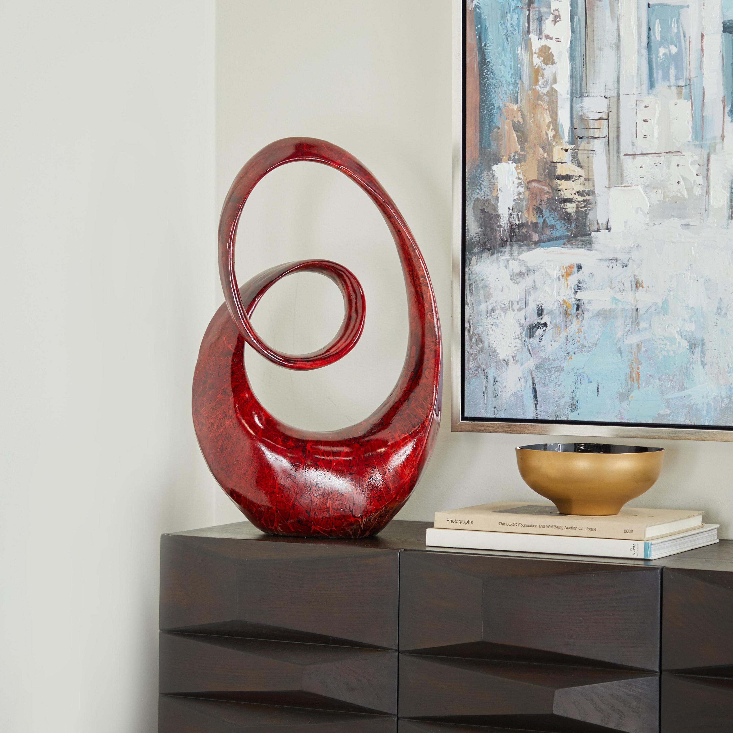 Grayson Lane 49701 Brown Stone Modern Sculpture