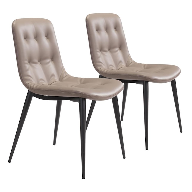 Zuo Modern Set Of 2 Tangiers, Modern Leather Chairs Dining