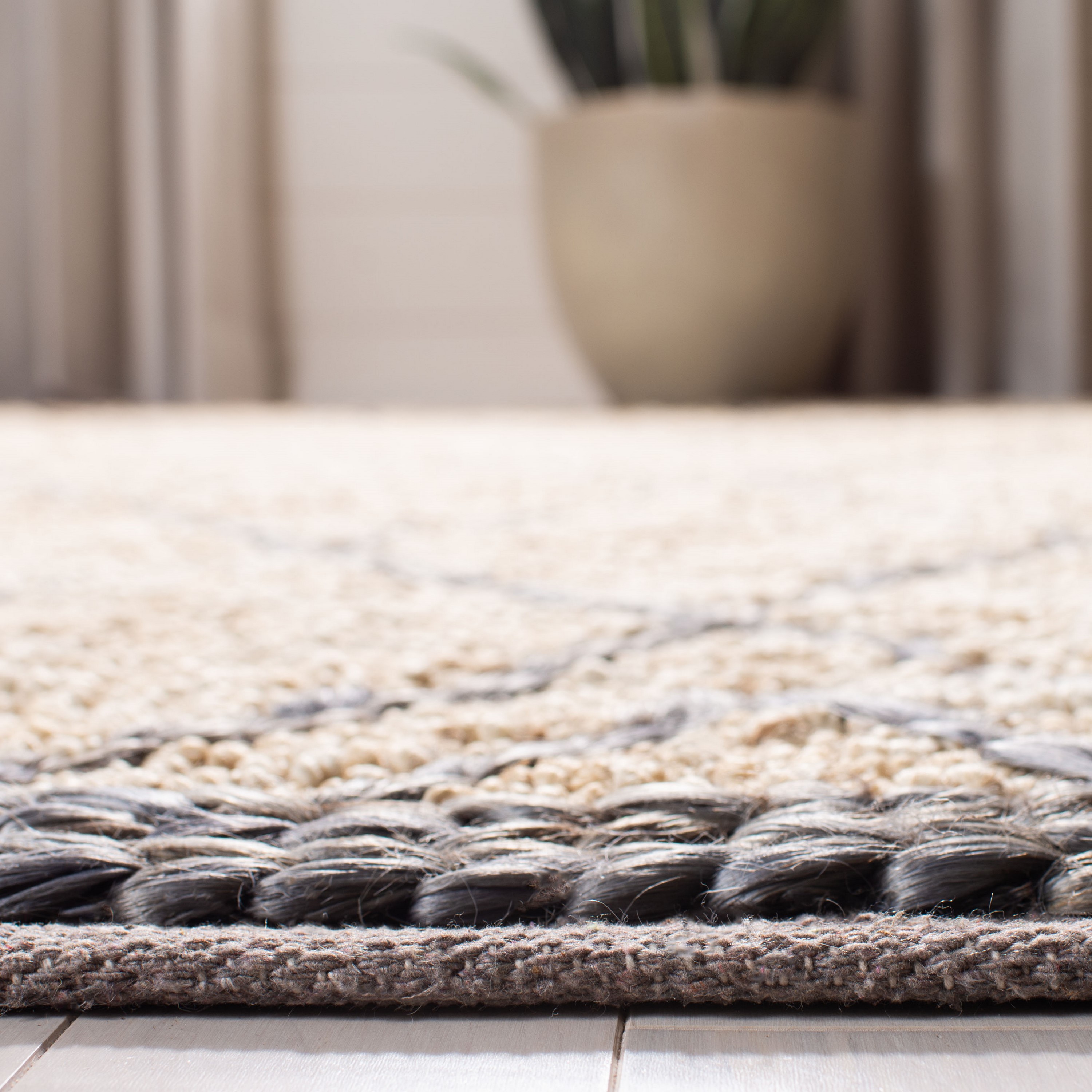 Natural Gray Hand-Knotted Cotton 8' x 10' Area Rug