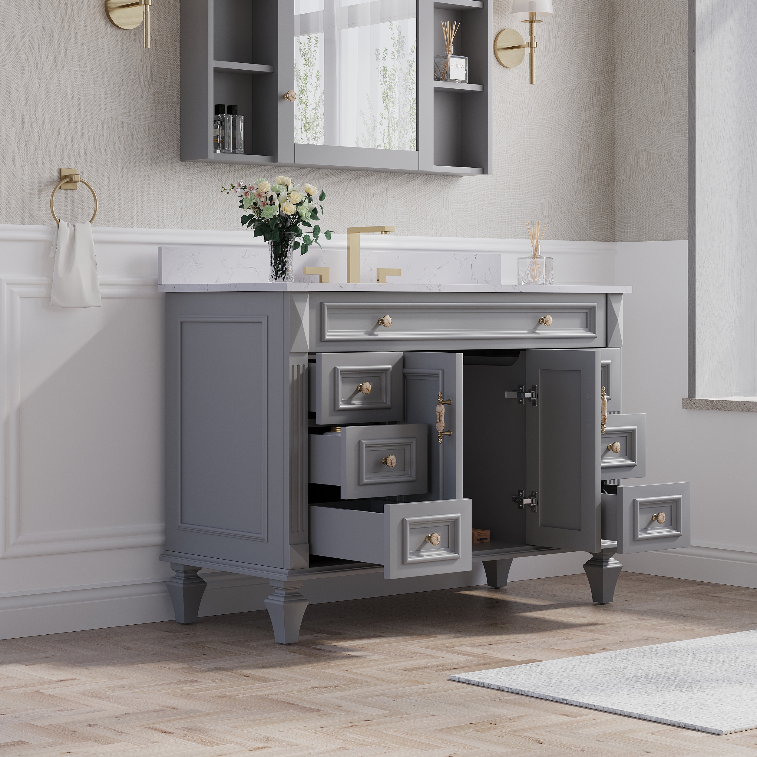 Forclover MF01AR-48TG Bath-Vanity-Combo - View #11
