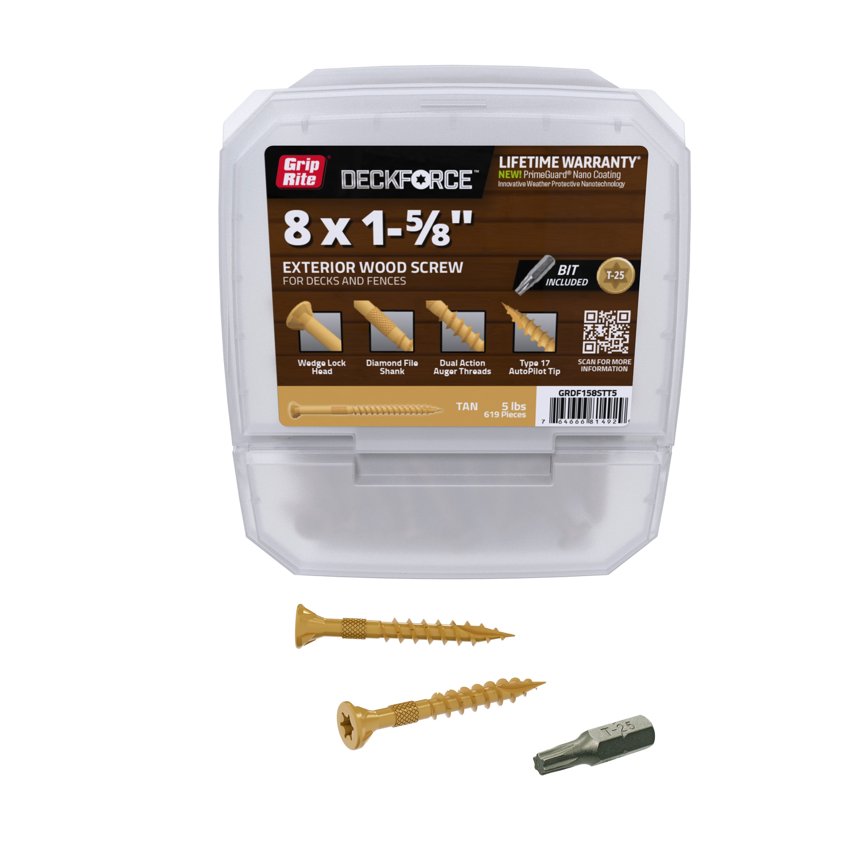 DeckForce by Grip Rite GRDF158STT5 Deck-Screws - View #2