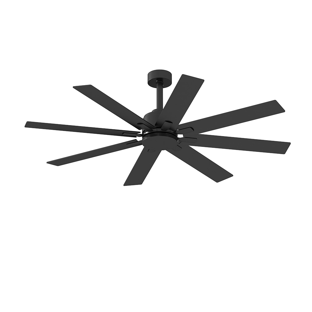 Homsee C-KF020232-01 65 Inch Outdoor Black Ceiling Fan with Multicolor Blades Reversible 6 Speed Motor and Remote Control No Light