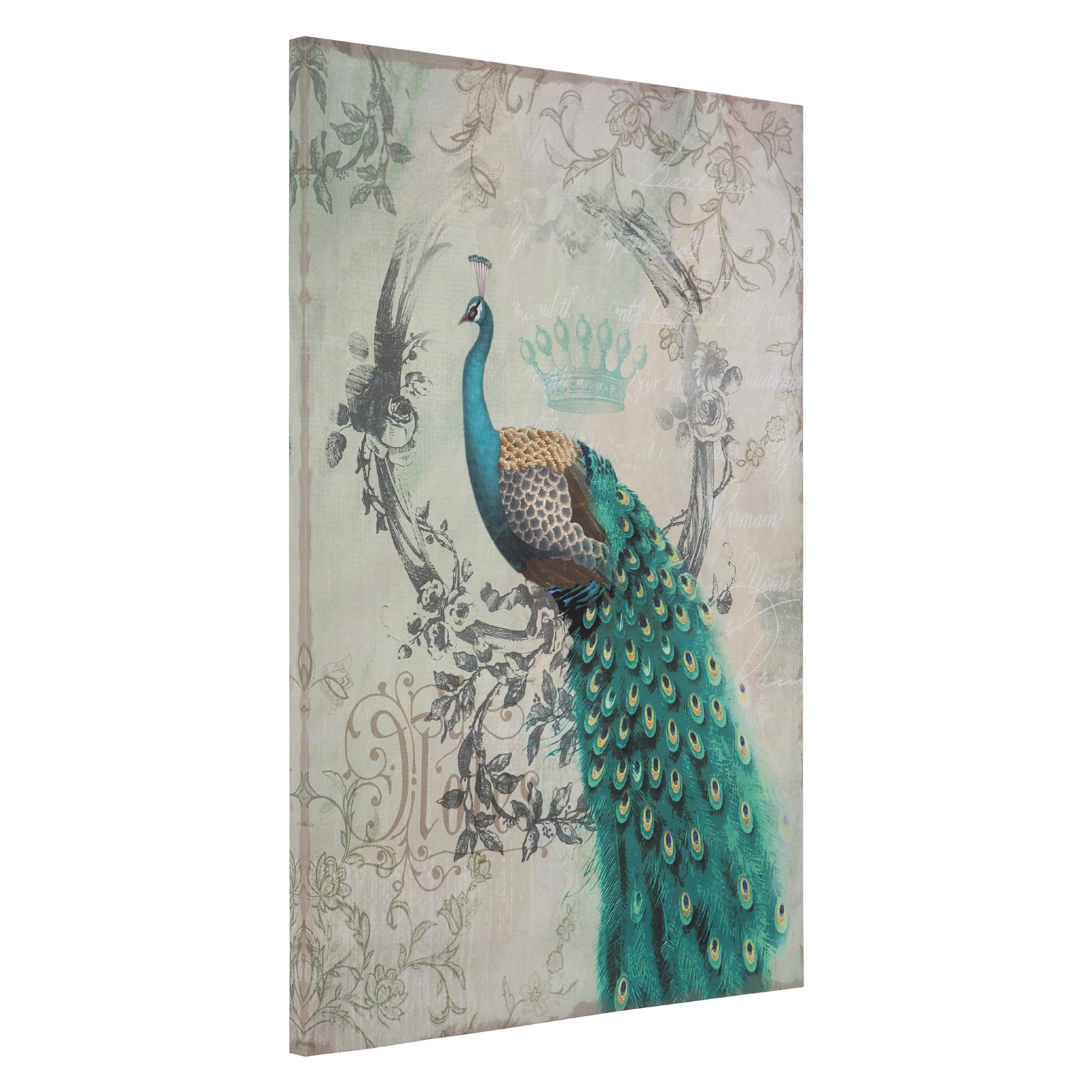 Yosemite Home Decor Peacock Poise Ii 35.5-in H x 23.5-in W Animals ...