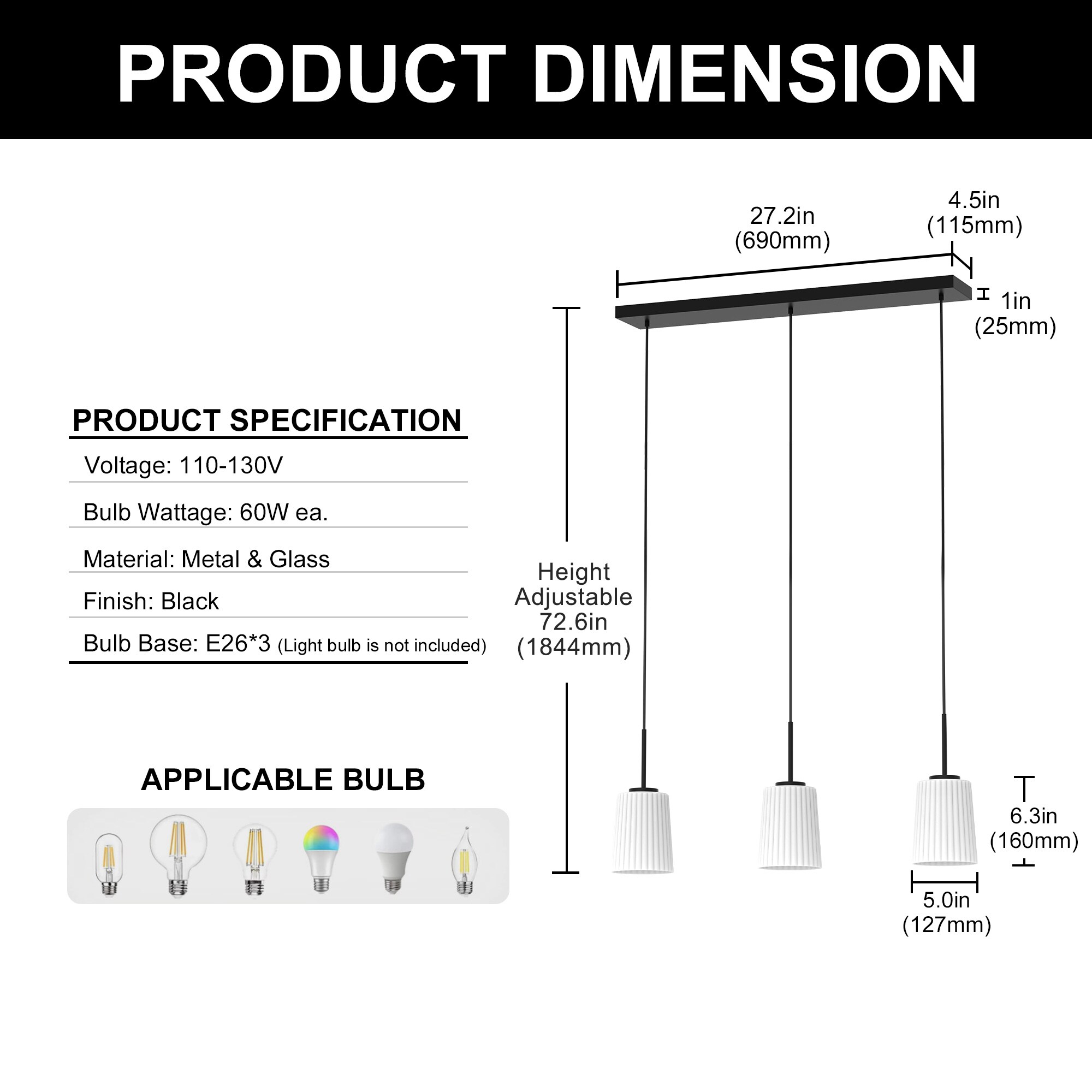 YANSUN LA-ZY-IP19301CBL-11 Pendant-Lights - View #4