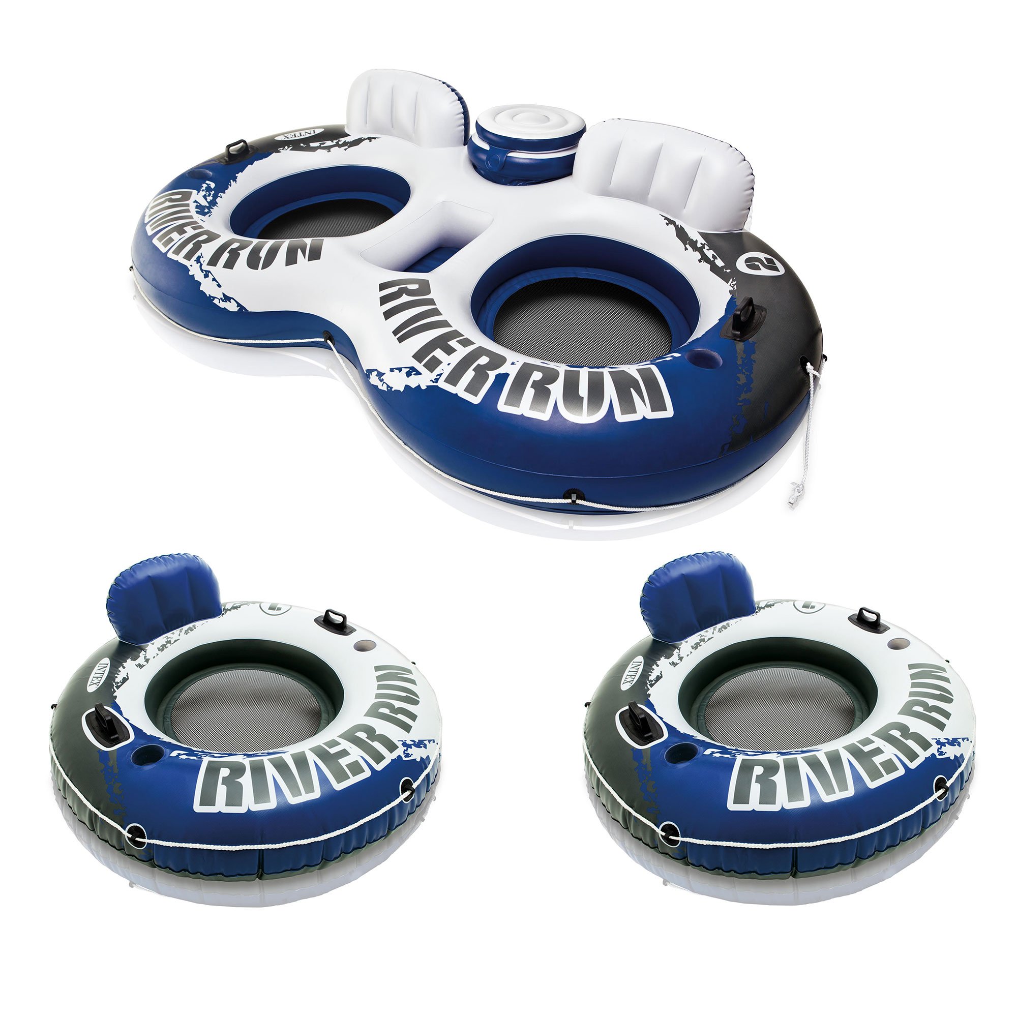 Intex 108463 104-Inches x 62-Inches 2 -Seat Multicolored Inflatable raft 3 -Pack