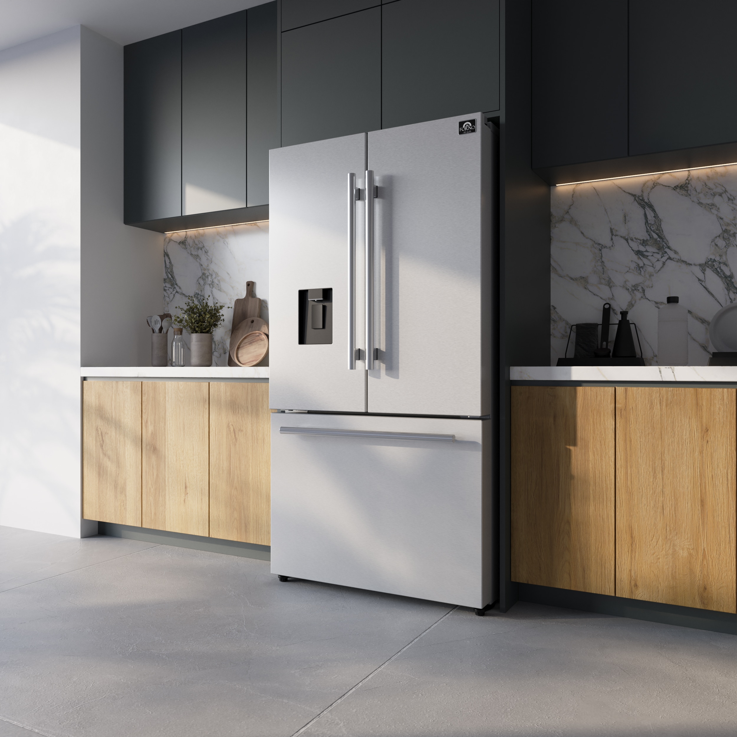 FORNO FFFFD1866-36SB French-Door-Refrigerators - View #2
