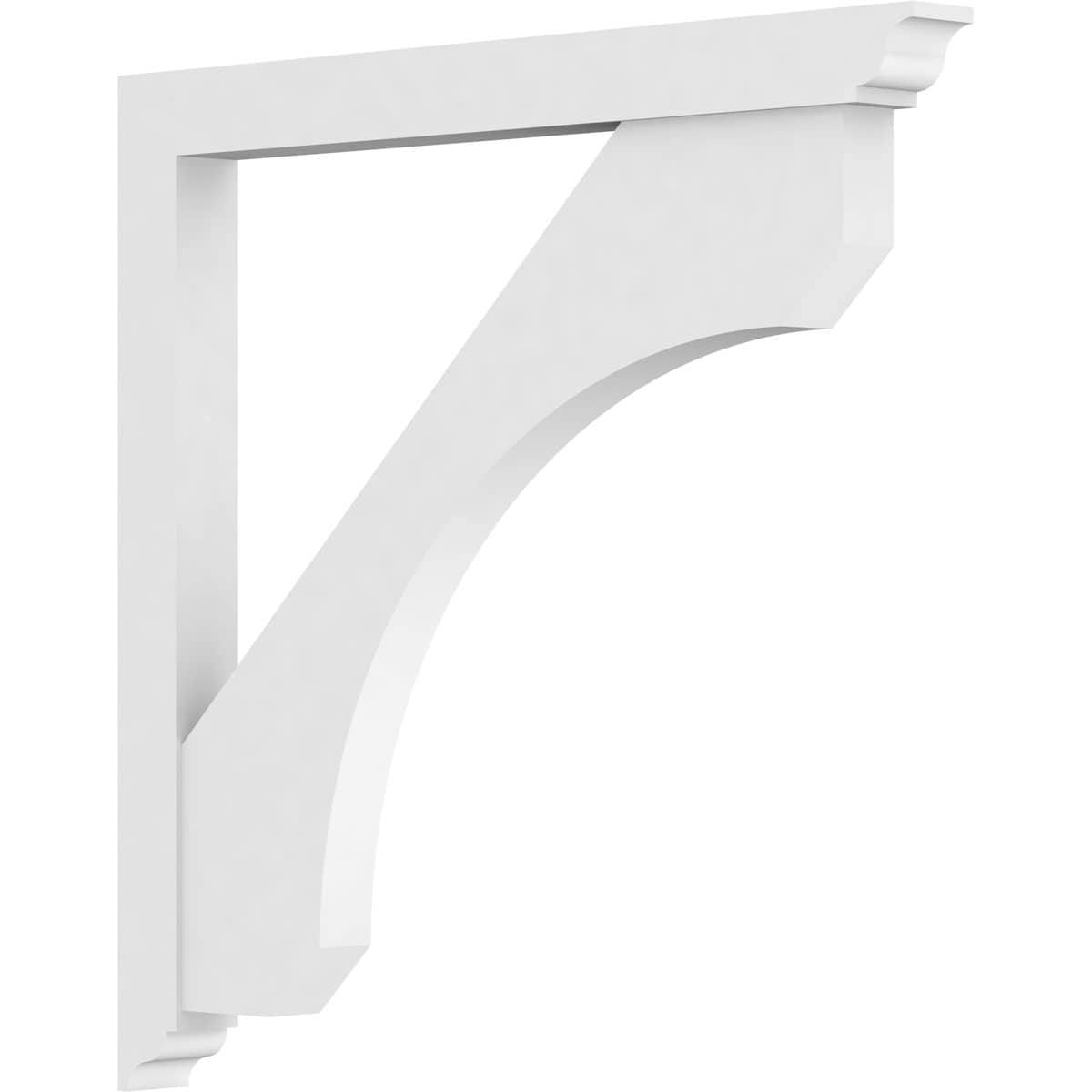 Ekena Millwork BKTP03X36X36LEC01 Standard Legacy 3-in x 36-in x 36-in White PVC Standard Bracket