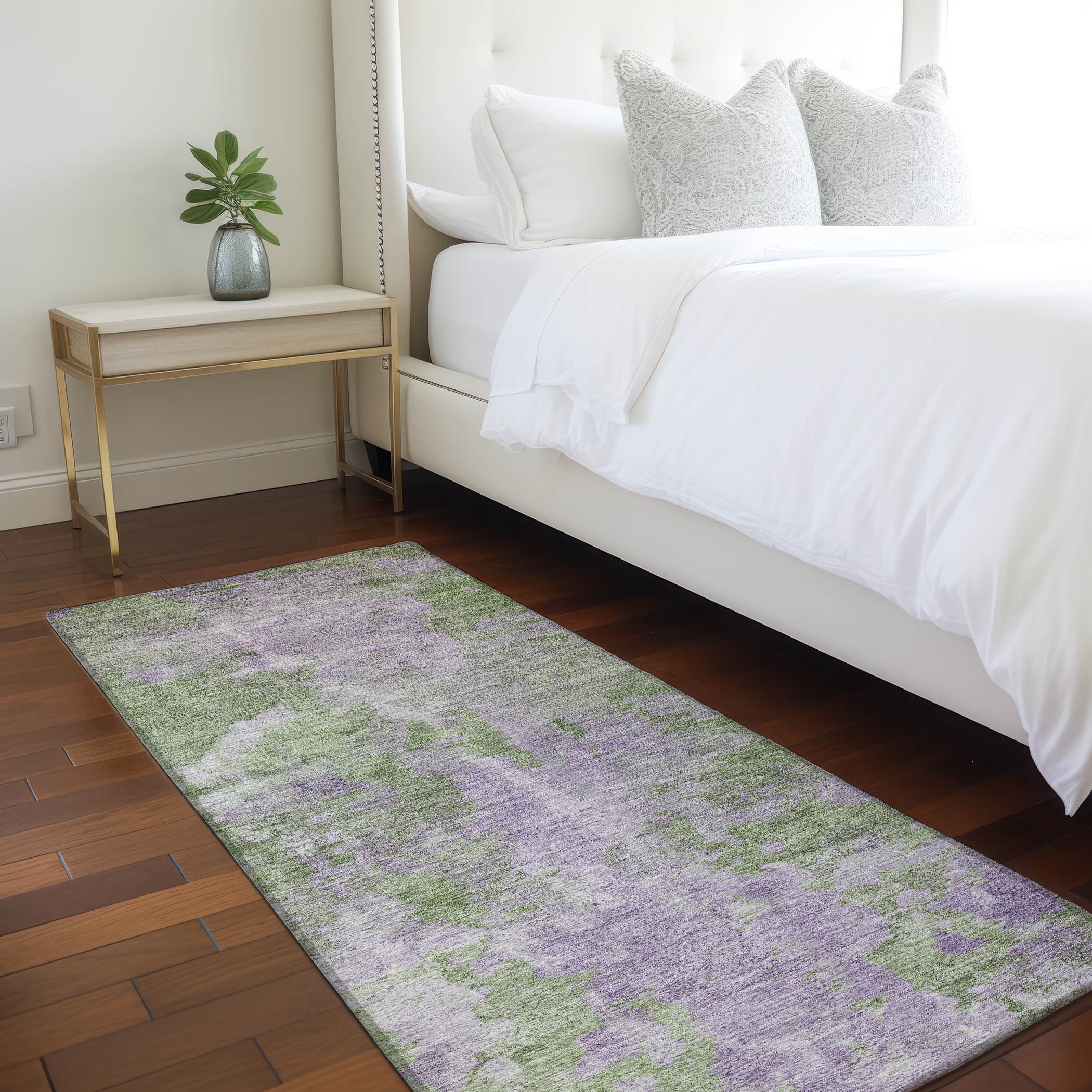 Addison Rugs ACN573GE2X8 Chantille ACN573GE 2 x 7 (ft) Polyester Green Rectangular Indoor/Outdoor Abstract Mid-Century Modern Machine washable Area rug