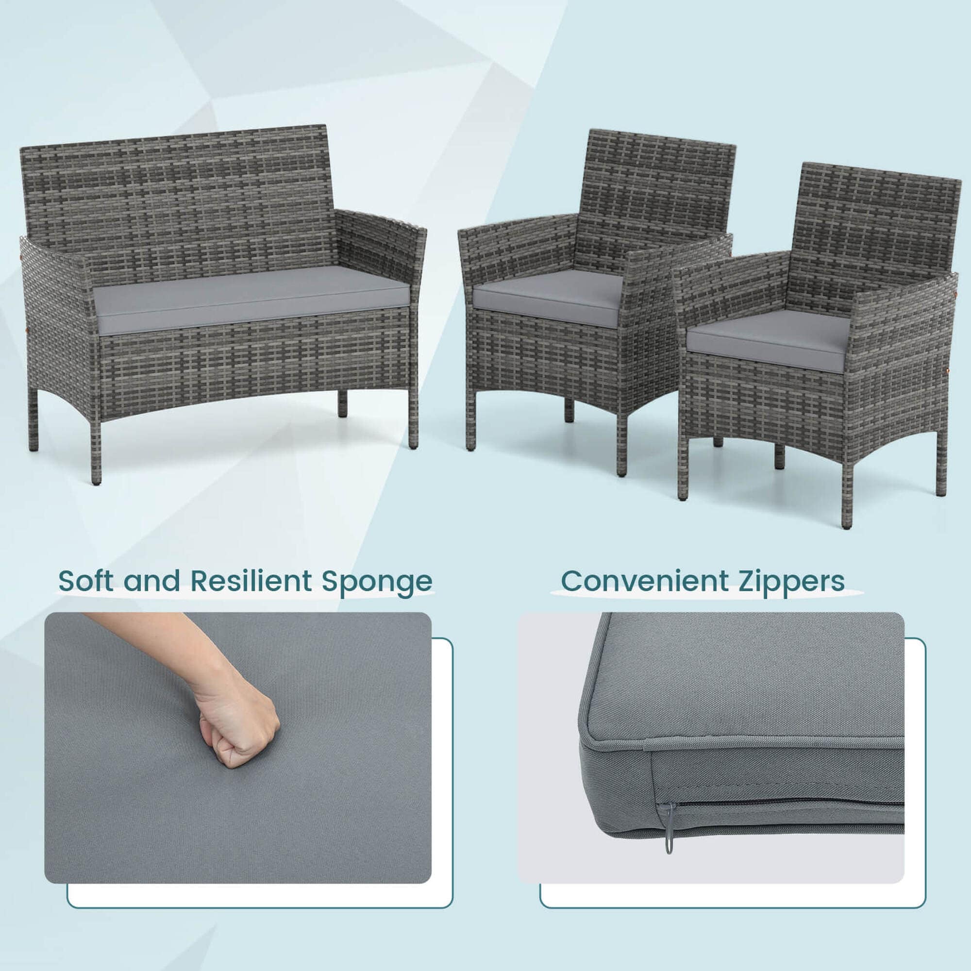 Costway HCST05333 Patio-Conversation-Sets - View #5