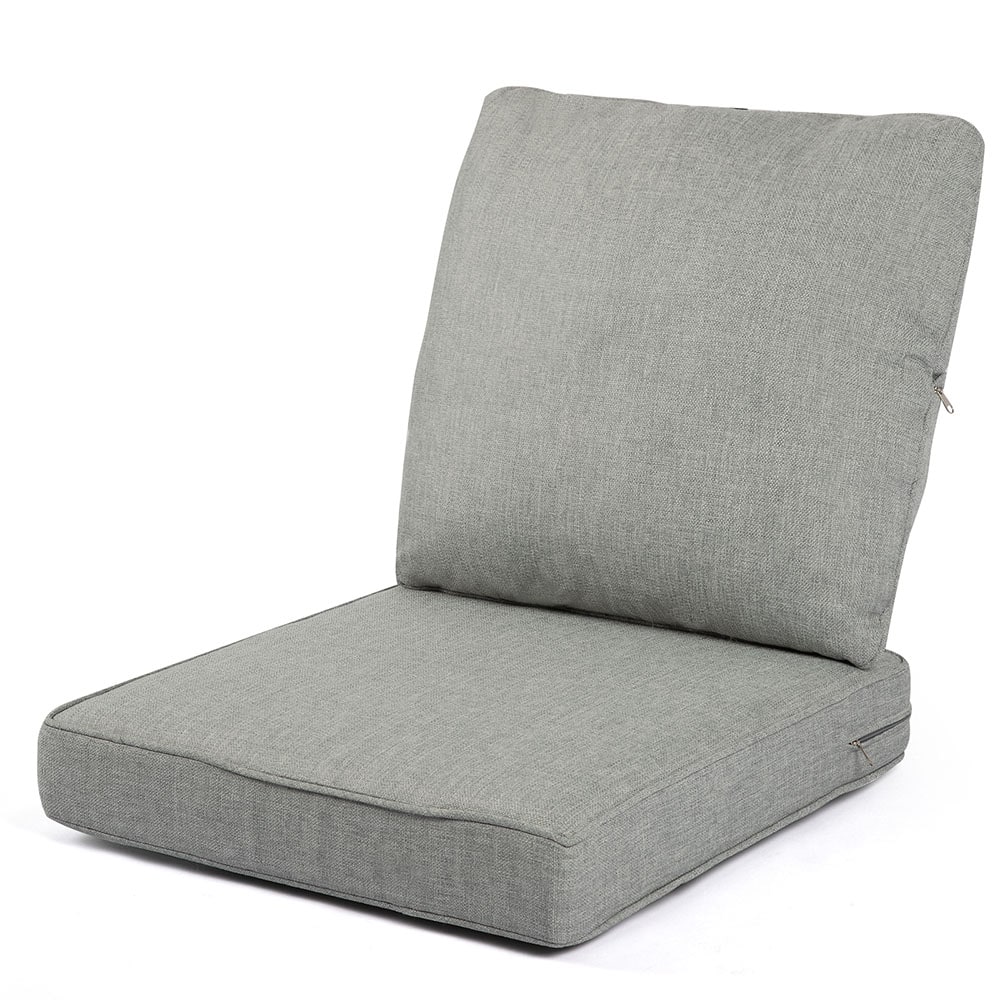 Zeus & Ruta PACUSH-01 Patio Furniture Cushions 24-in x 24-in 2 -Piece Light Gray Patio chair cushion