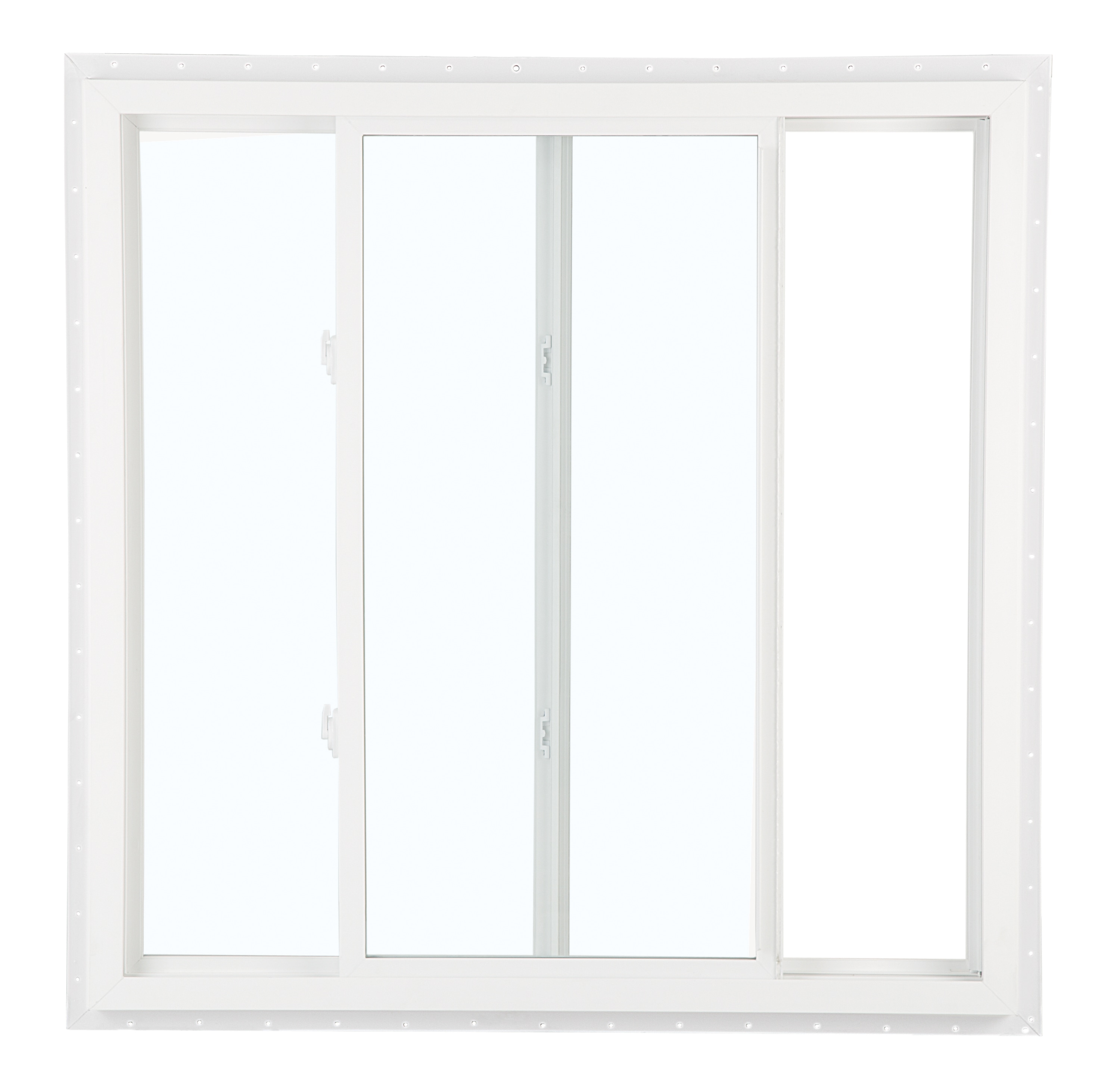 RELIABILT 719801020444 151 Series 47-1/2-in x 47-1/2-in x 3-1/4-in Jamb Left-operable Vinyl White Sliding Window Half Screen Included