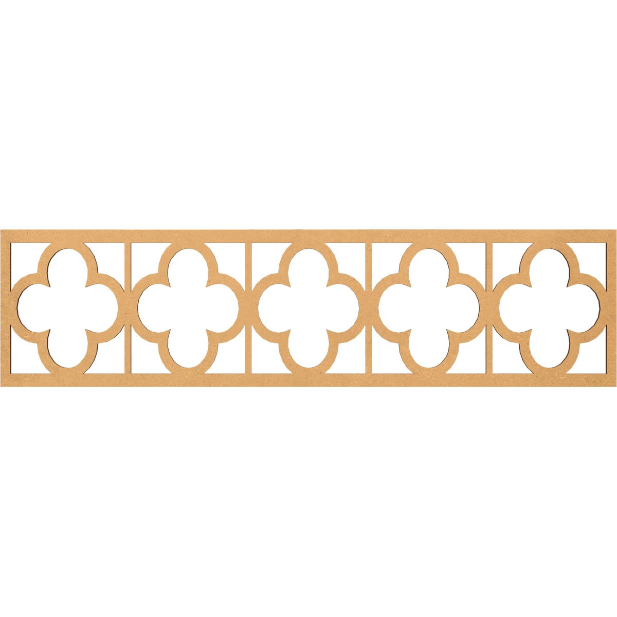 Ekena Millwork MLDA12X47WDLMF Woodall Fretwork Flat Trim 12-in x 3.92-ft Brown Unfinished 2157850 Pierced Wall Panel Moulding