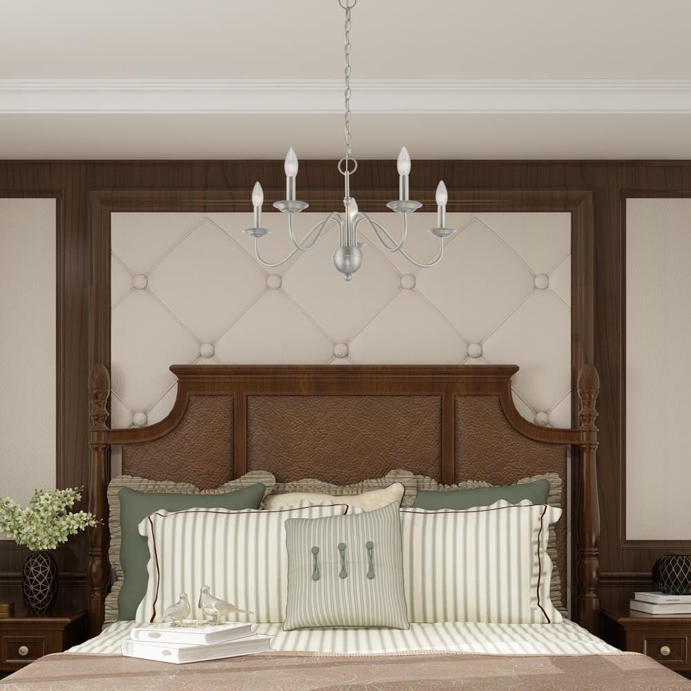 Windsor Mini 5-Light Brushed Nickel Plug-In Chandelier