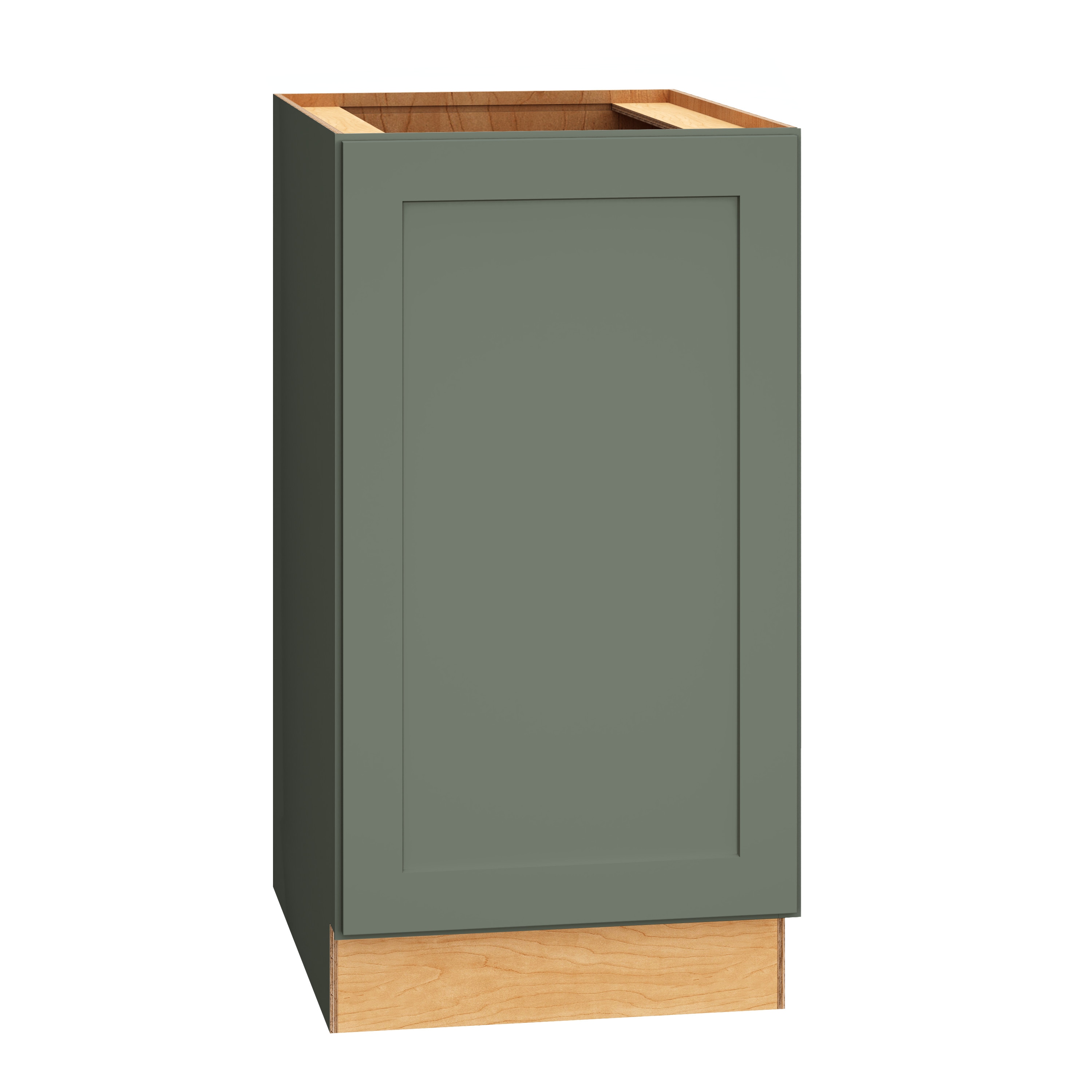 Diamond Express 61H-B18FHR Jamestown 18-in W x 34.5-in H x 24-in D Retreat Green Base Fully assembled Plywood Cabinet (Recessed Panel Shaker)