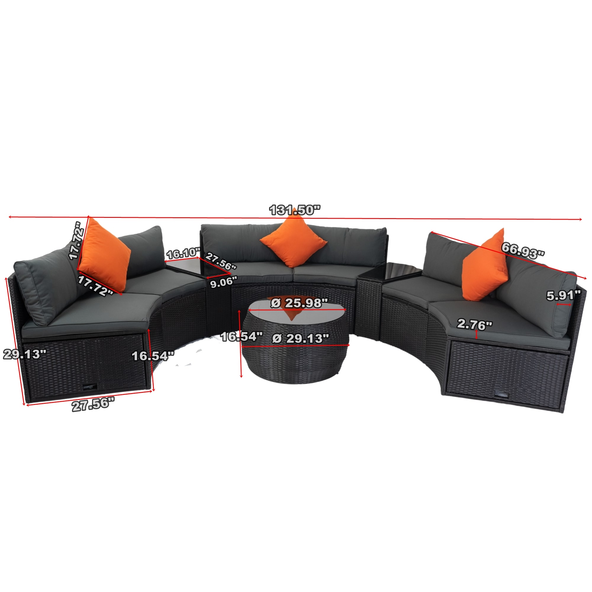 Forclover E3FW-046GR Patio-Conversation-Sets - View #2