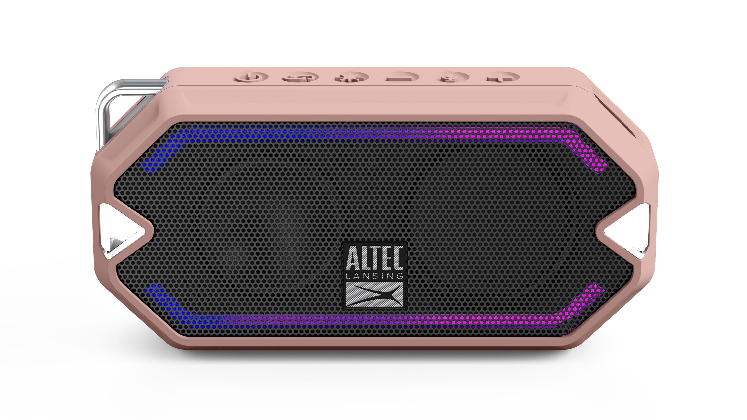 Altec Lansing IMW1000-PTL HyrdaMini Everything Proof, Waterproof 14 -Watt Smart Bluetooth Indoor/Outdoor Portable Speaker in Pink