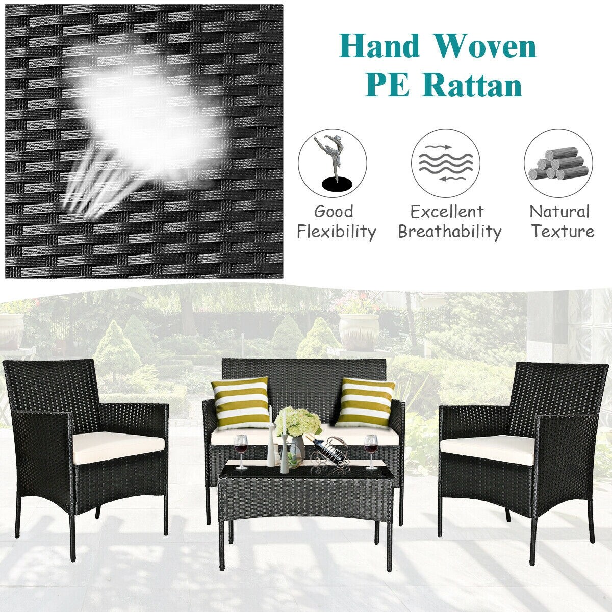 Forclover HYFC-5357WH Patio-Conversation-Sets - View #7