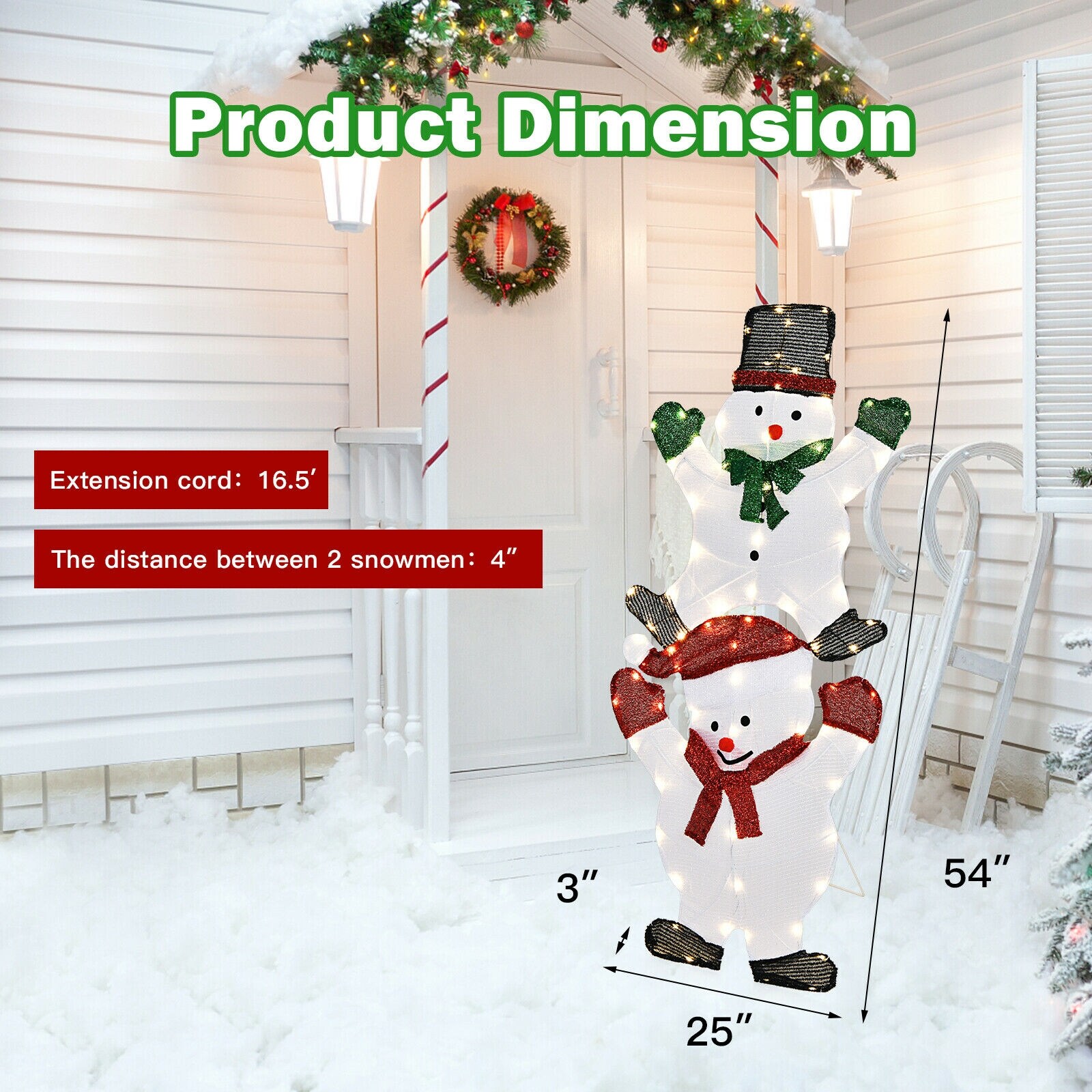 WELLFOR EU-HPY-10023US Outdoor-Christmas-Decor - View #3