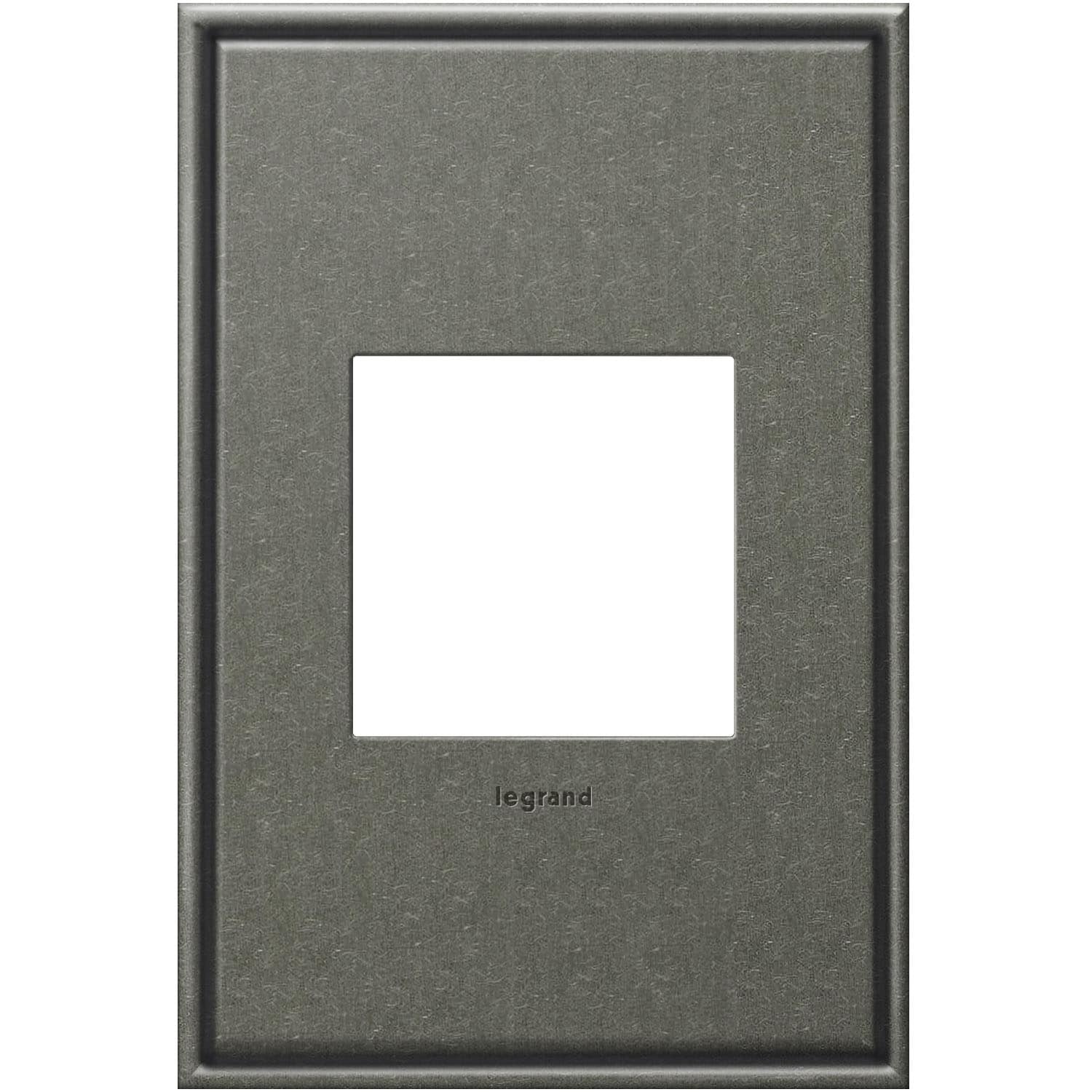 Legrand Adorne 1-Gang Specialty Size Brushed Pewter Indoor Screwless ...