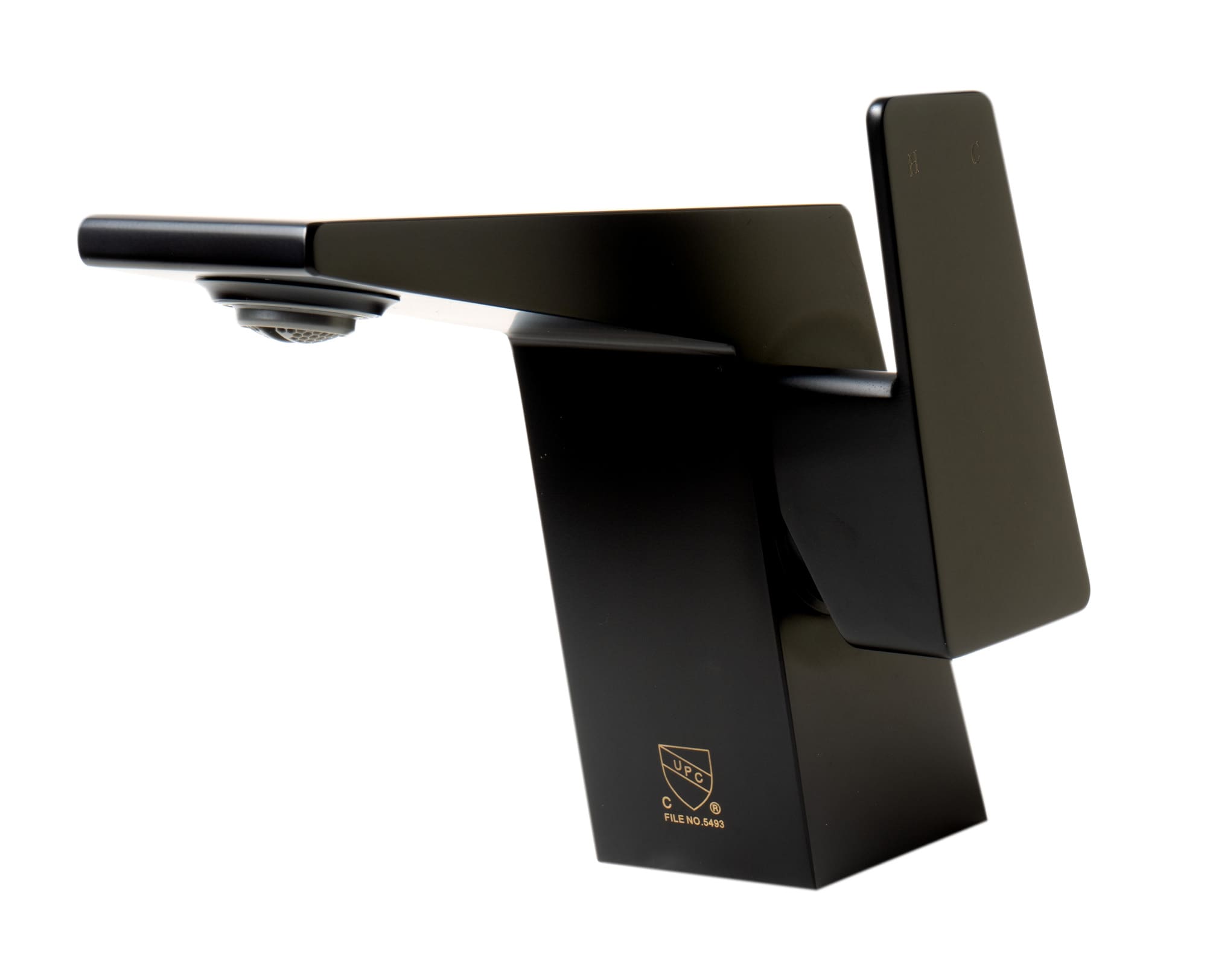 Matte Black Solid Brass Single-Hole Bathroom Faucet