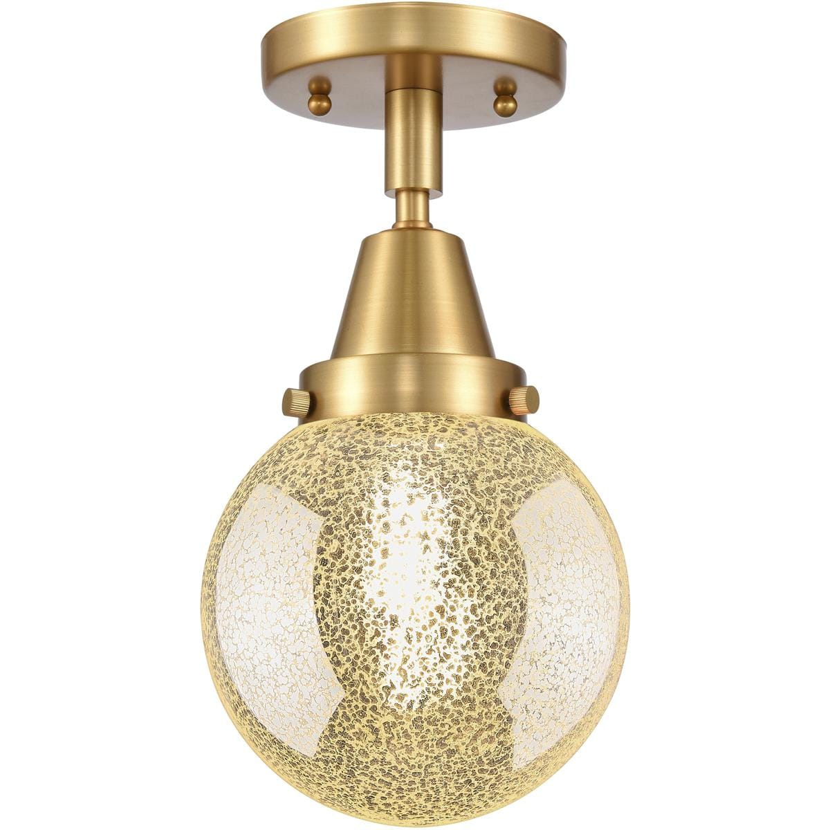 Innovations Lighting - 447-1C-SG-G208-6 Beacon Flush Mount Satin Gold