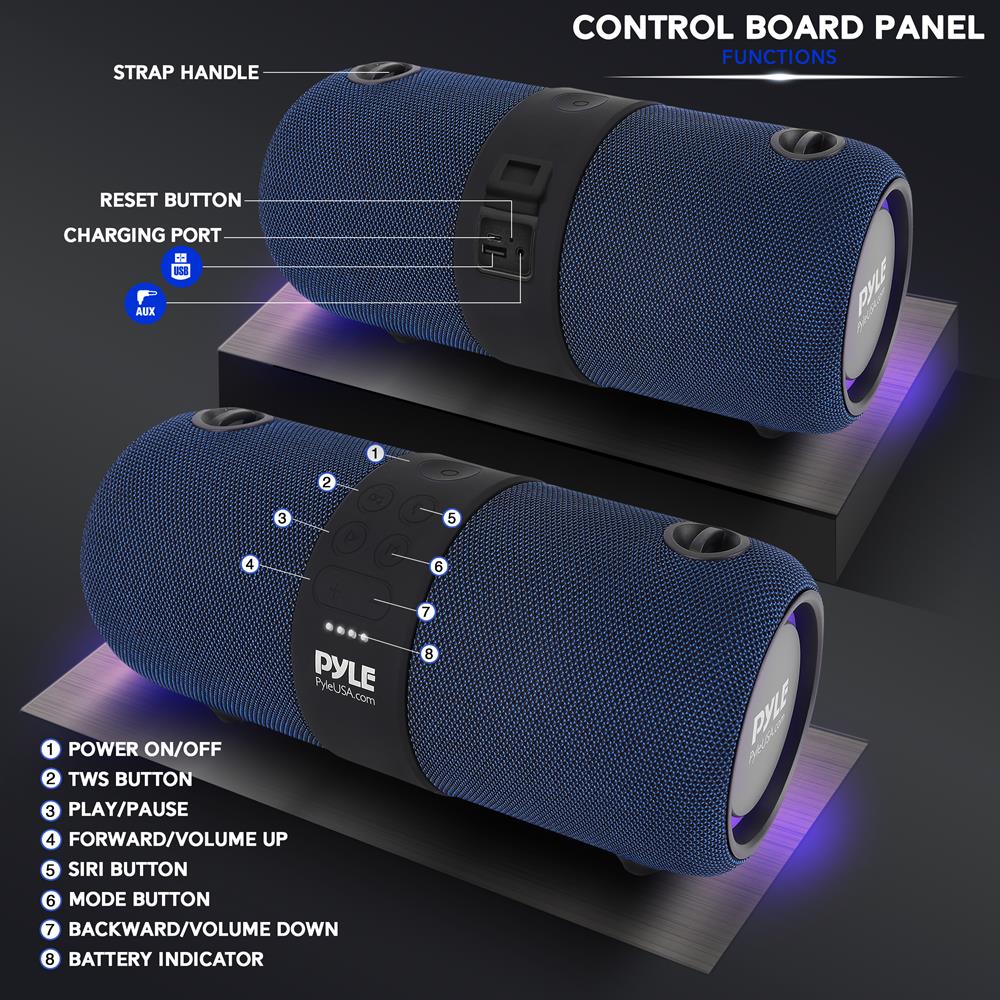 Pyle PSBWP9BL Portable-Speakers - View #2